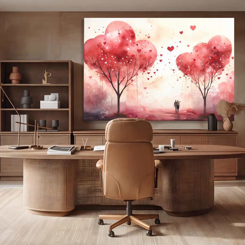 Tablou Canvas Premium, LuxCanva® E1078, Calea Spre Noi, Dragoste, Plimbare, Indragostiti, Parc, Vacanta, Discutie, Declaratii, El, Ea, Cuplu, Fericire, Emotie, Bucurie, Living, Dormitor