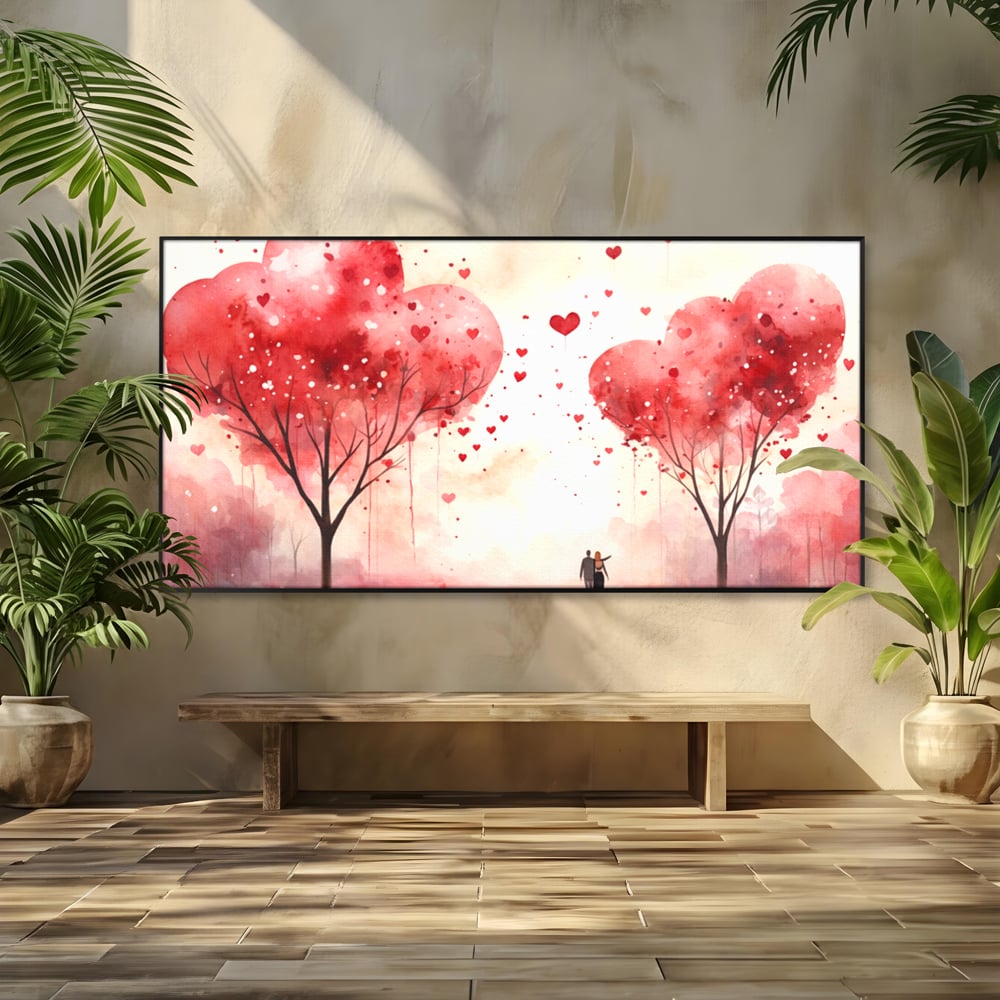 Tablou Canvas Premium, LuxCanva® E1078, Calea Spre Noi, Dragoste, Plimbare, Indragostiti, Parc, Vacanta, Discutie, Declaratii, El, Ea, Cuplu, Fericire, Emotie, Bucurie, Living, Dormitor