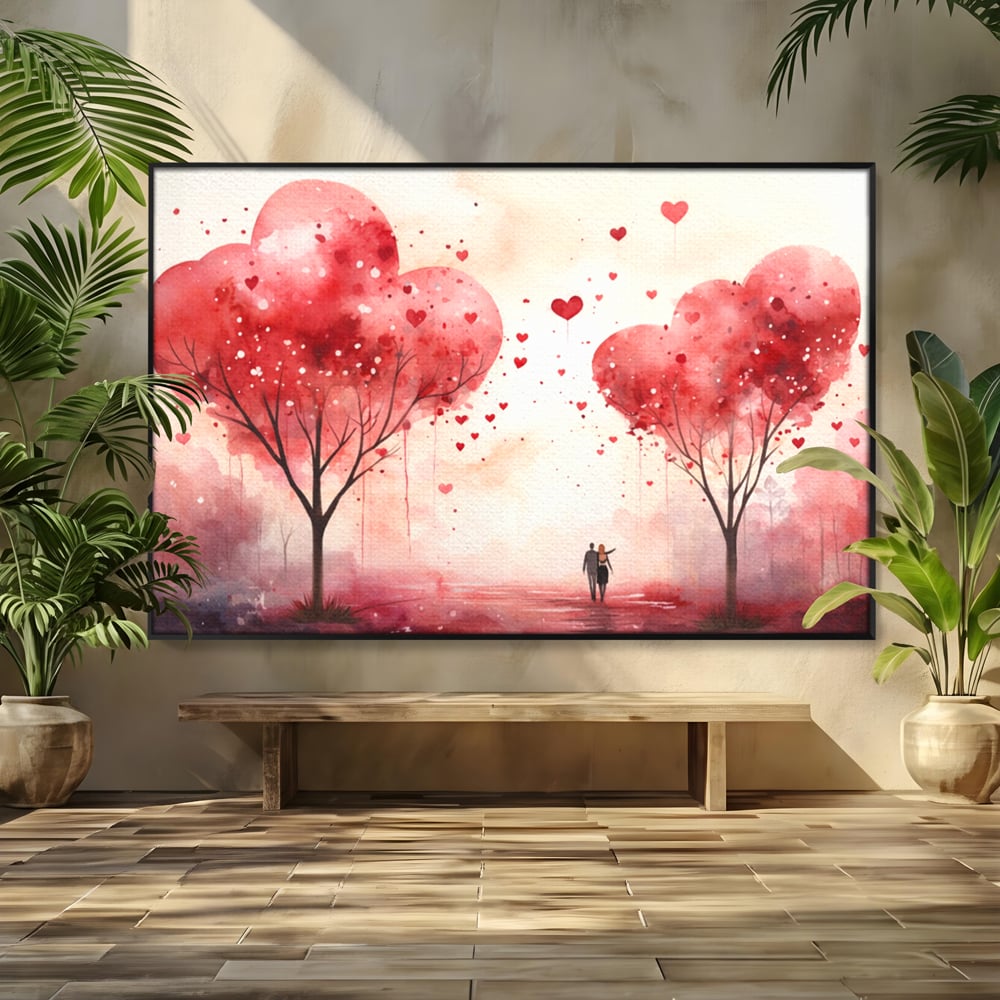 Tablou Canvas Premium, LuxCanva® E1078, Calea Spre Noi, Dragoste, Plimbare, Indragostiti, Parc, Vacanta, Discutie, Declaratii, El, Ea, Cuplu, Fericire, Emotie, Bucurie, Living, Dormitor