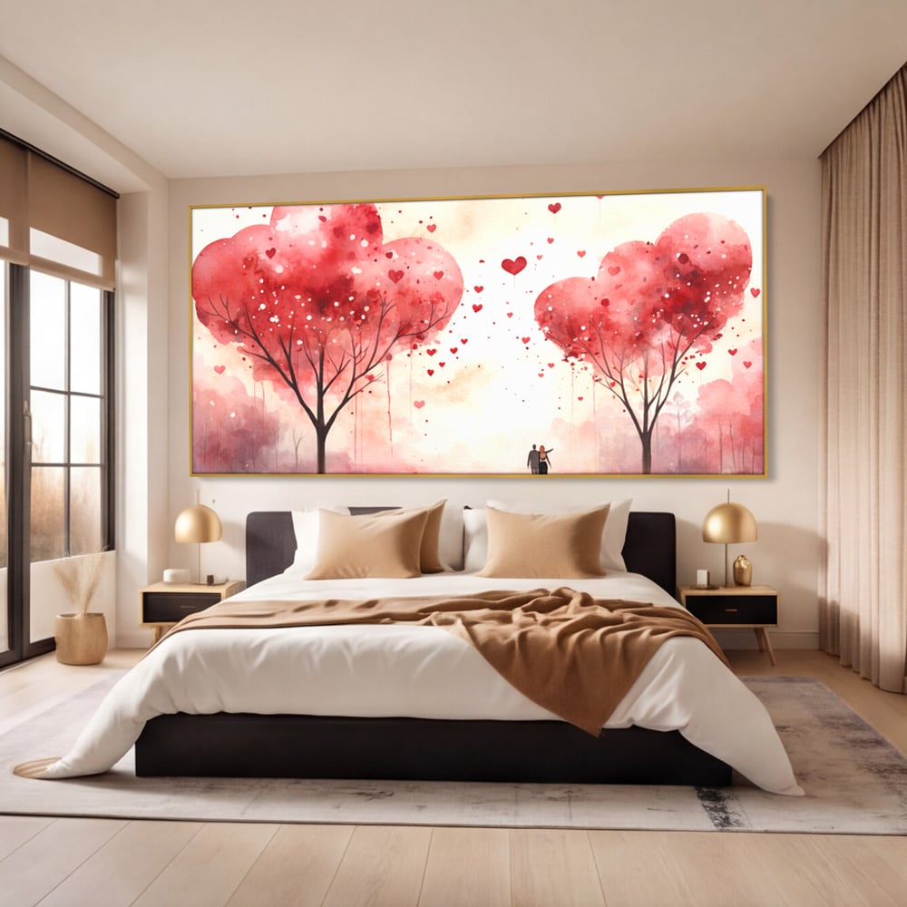 Tablou Canvas Premium, LuxCanva® E1078, Calea Spre Noi, Dragoste, Plimbare, Indragostiti, Parc, Vacanta, Discutie, Declaratii, El, Ea, Cuplu, Fericire, Emotie, Bucurie, Living, Dormitor