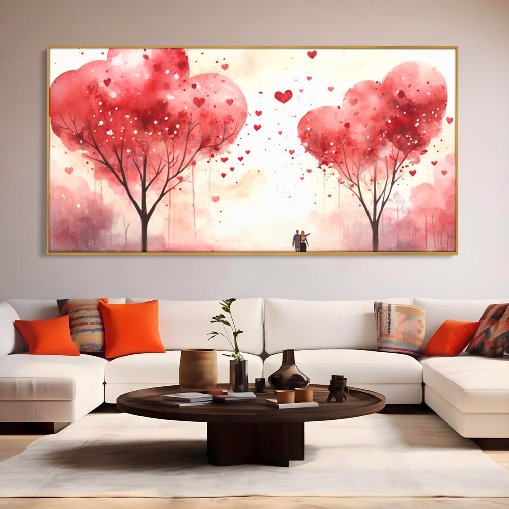 Tablou Canvas Premium, LuxCanva® E1078, Calea Spre Noi, Dragoste, Plimbare, Indragostiti, Parc, Vacanta, Discutie, Declaratii, El, Ea, Cuplu, Fericire, Emotie, Bucurie, Living, Dormitor