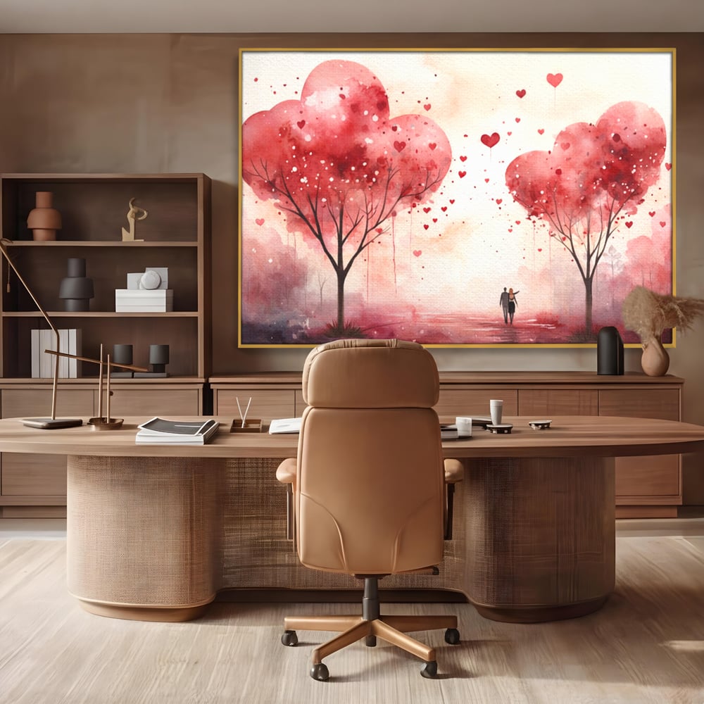 Tablou Canvas Premium, LuxCanva® E1078, Calea Spre Noi, Dragoste, Plimbare, Indragostiti, Parc, Vacanta, Discutie, Declaratii, El, Ea, Cuplu, Fericire, Emotie, Bucurie, Living, Dormitor