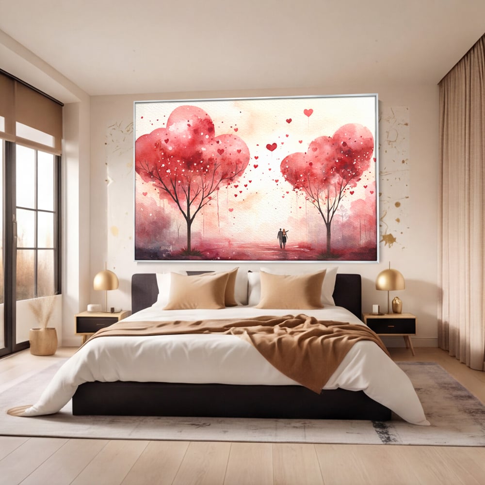 Tablou Canvas Premium, LuxCanva® E1078, Calea Spre Noi, Dragoste, Plimbare, Indragostiti, Parc, Vacanta, Discutie, Declaratii, El, Ea, Cuplu, Fericire, Emotie, Bucurie, Living, Dormitor