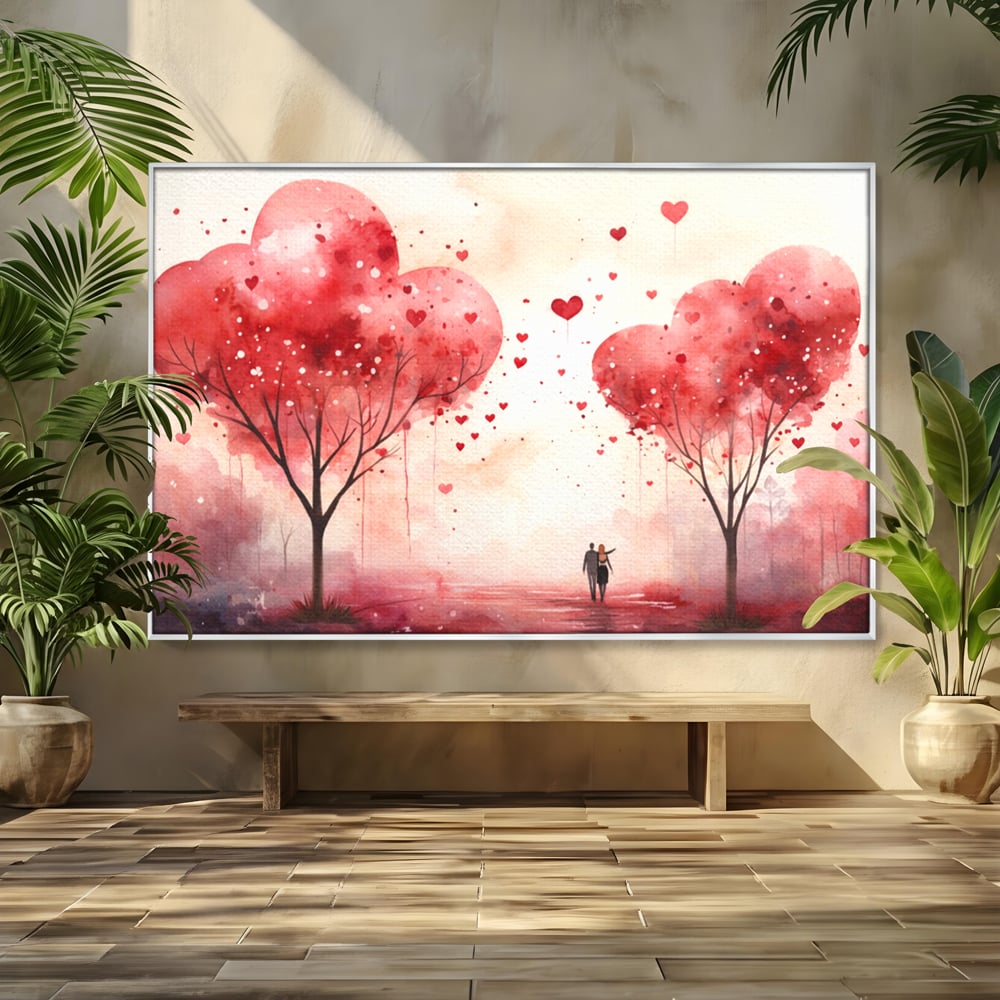 Tablou Canvas Premium, LuxCanva® E1078, Calea Spre Noi, Dragoste, Plimbare, Indragostiti, Parc, Vacanta, Discutie, Declaratii, El, Ea, Cuplu, Fericire, Emotie, Bucurie, Living, Dormitor