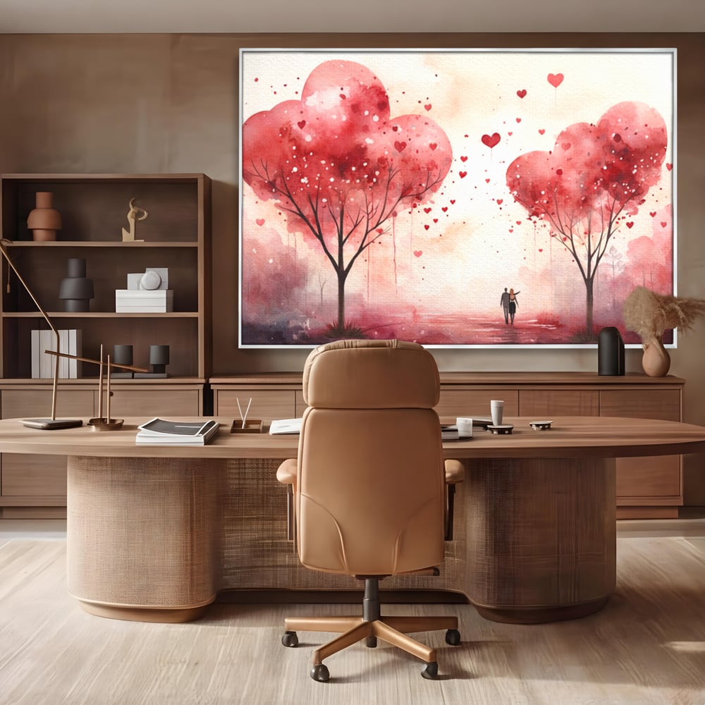 Tablou Canvas Premium, LuxCanva® E1078, Calea Spre Noi, Dragoste, Plimbare, Indragostiti, Parc, Vacanta, Discutie, Declaratii, El, Ea, Cuplu, Fericire, Emotie, Bucurie, Living, Dormitor