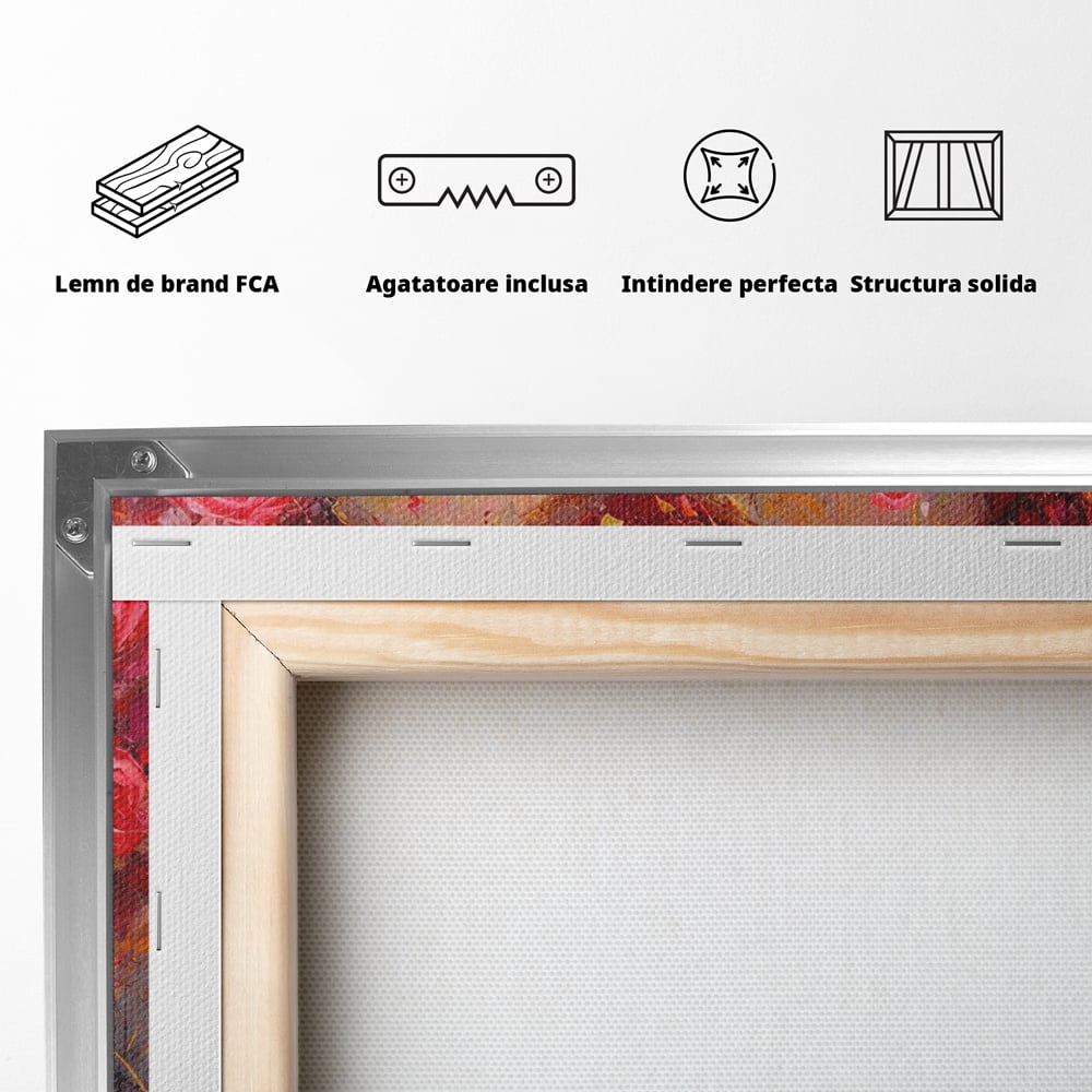 Tablou Canvas Premium, LuxCanva® E1082, Inima din Trandafiri, Dragoste, Inima, Roz, Flori, Coronita, Iubire, Valentine’s Day, Buchet, Promisiune, Daruire, Living, Dormitor
