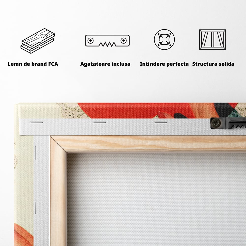 Tablou Canvas Premium, LuxCanva® E1083, Colajul Iubirii, Dragoste, Inima, Arta, Iubire, Clasic, Vintage, Retro, Felicitare, Nostalgie, Handmade, Maini, Degete, Living, Dormitor