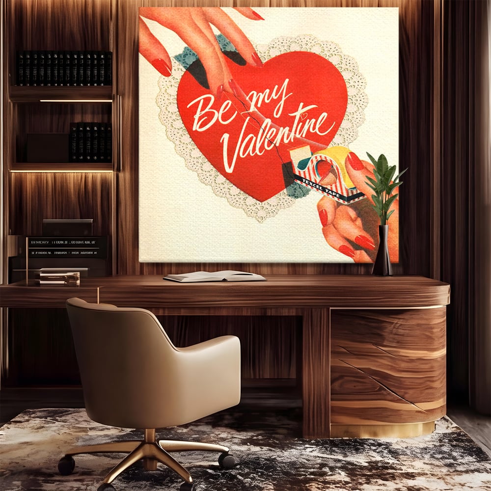 Tablou Canvas Premium, LuxCanva® E1083, Colajul Iubirii, Dragoste, Inima, Arta, Iubire, Clasic, Vintage, Retro, Felicitare, Nostalgie, Handmade, Maini, Degete, Living, Dormitor