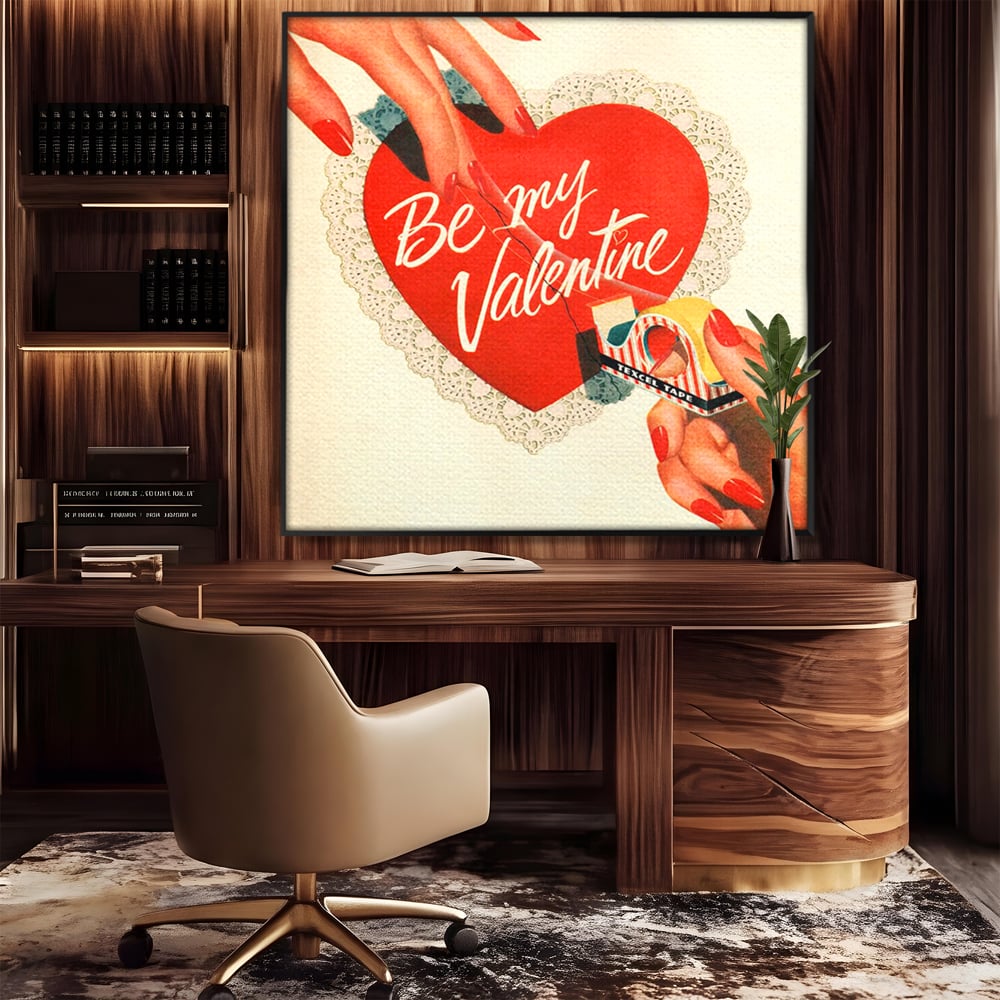 Tablou Canvas Premium, LuxCanva® E1083, Colajul Iubirii, Dragoste, Inima, Arta, Iubire, Clasic, Vintage, Retro, Felicitare, Nostalgie, Handmade, Maini, Degete, Living, Dormitor