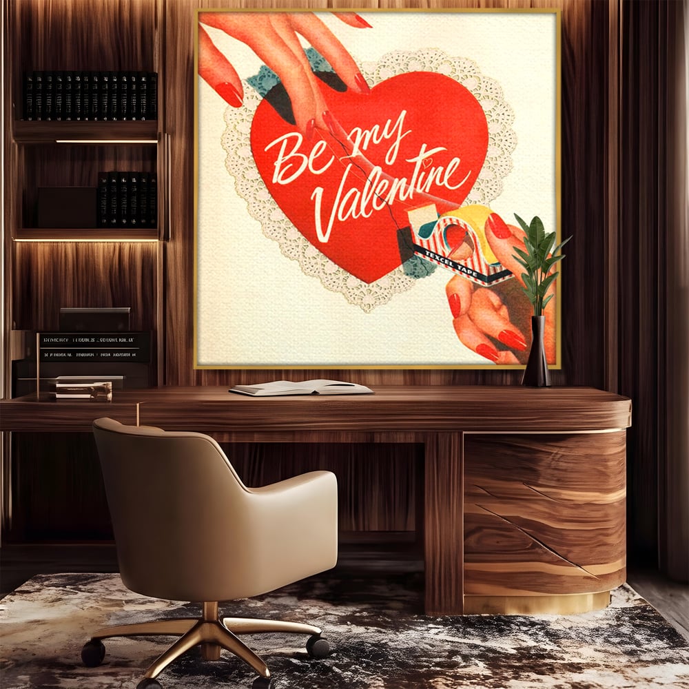 Tablou Canvas Premium, LuxCanva® E1083, Colajul Iubirii, Dragoste, Inima, Arta, Iubire, Clasic, Vintage, Retro, Felicitare, Nostalgie, Handmade, Maini, Degete, Living, Dormitor
