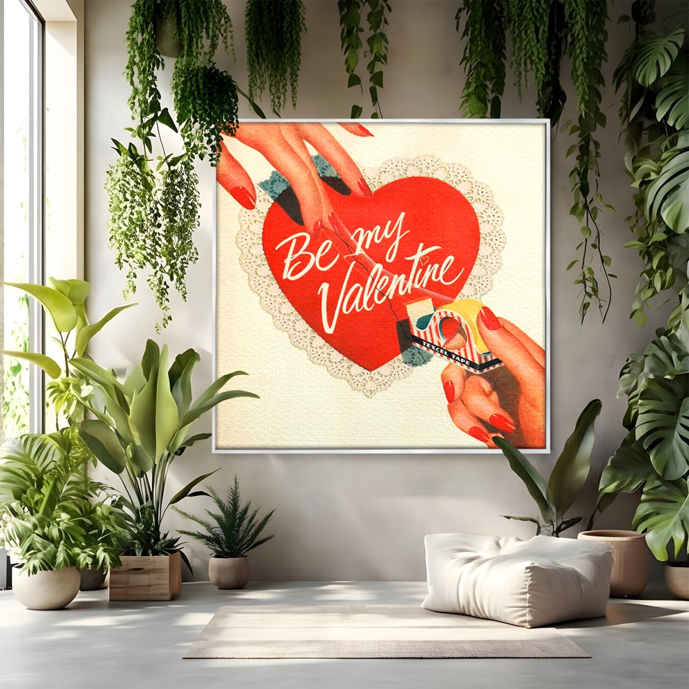 Tablou Canvas Premium, LuxCanva® E1083, Colajul Iubirii, Dragoste, Inima, Arta, Iubire, Clasic, Vintage, Retro, Felicitare, Nostalgie, Handmade, Maini, Degete, Living, Dormitor