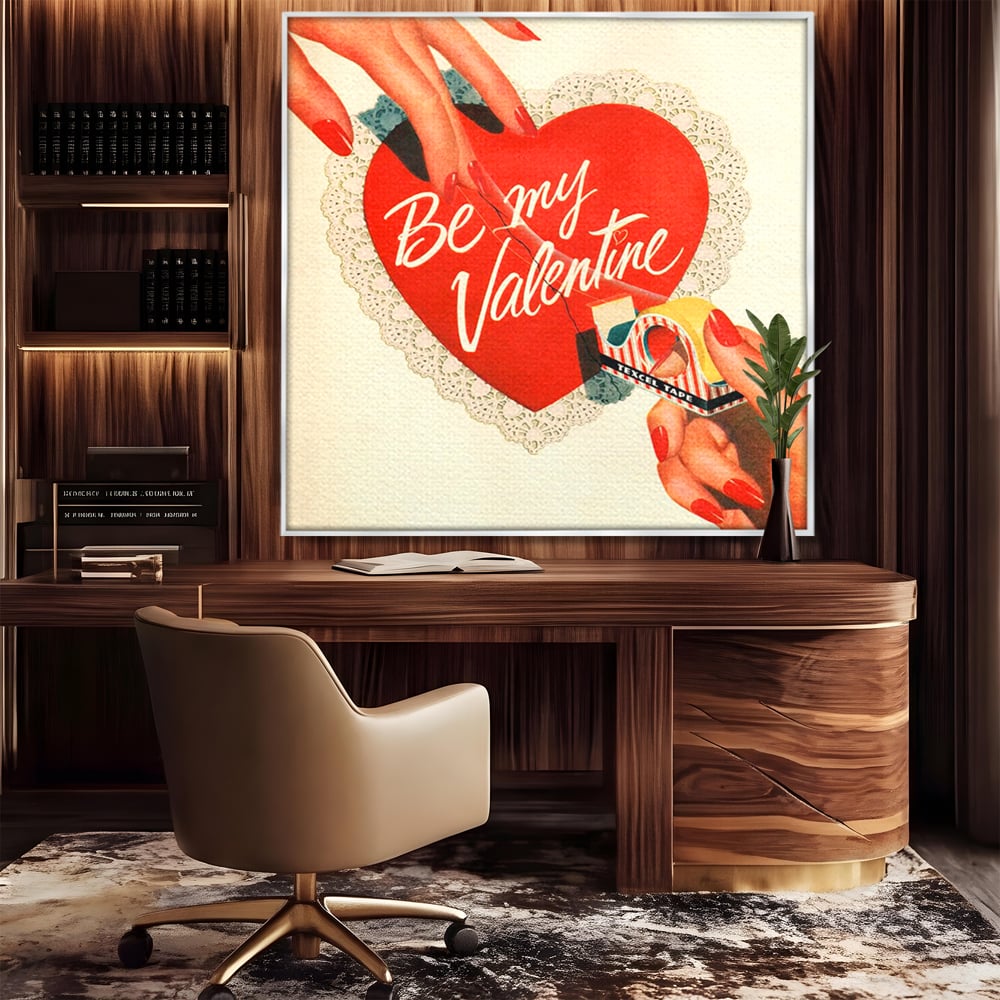 Tablou Canvas Premium, LuxCanva® E1083, Colajul Iubirii, Dragoste, Inima, Arta, Iubire, Clasic, Vintage, Retro, Felicitare, Nostalgie, Handmade, Maini, Degete, Living, Dormitor