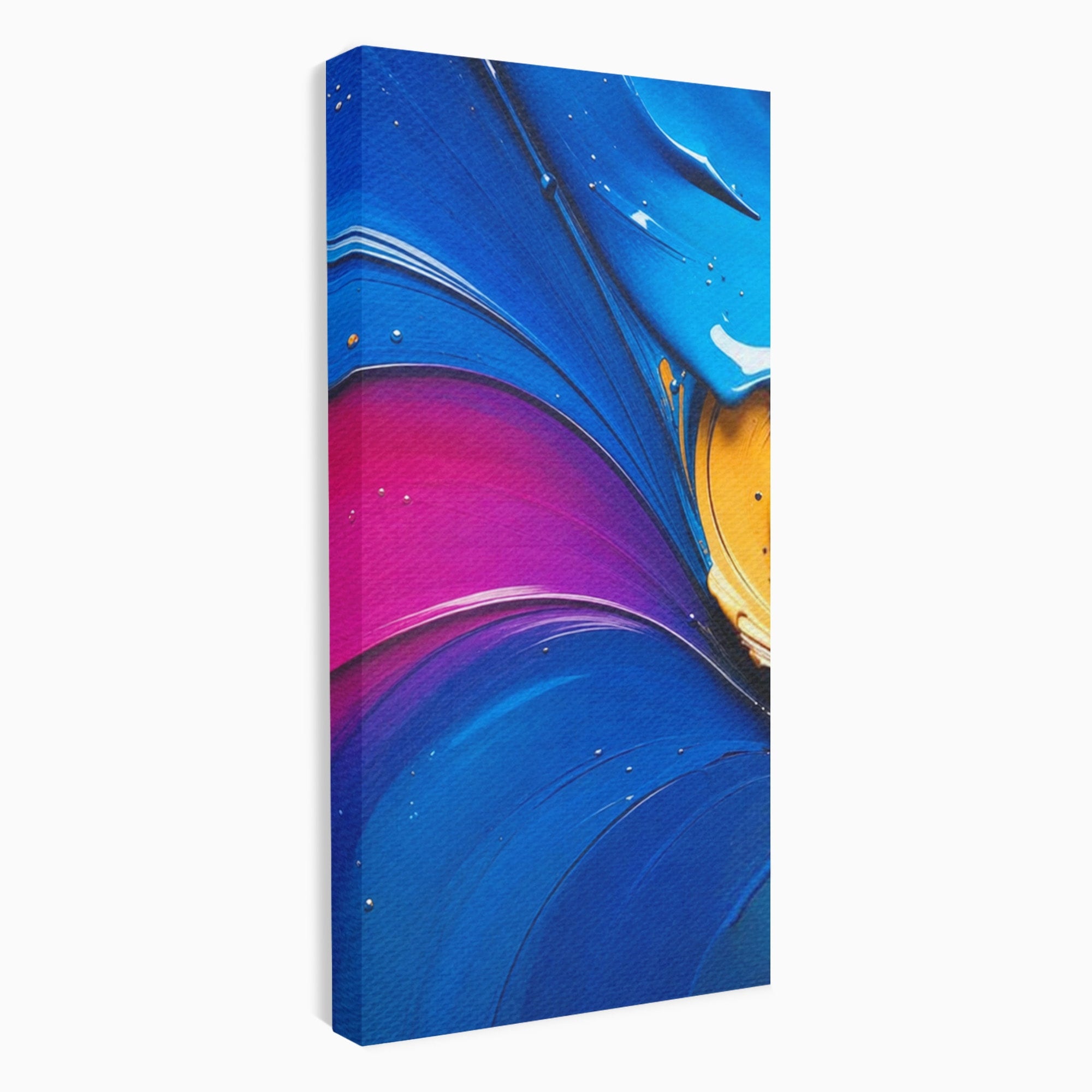Set 3 Tablouri Canvas Premium LuxCanva® E3-1040, Aripile Vietii, Abstract, Fluid, Texturat, Aripi, Calm, Living Room, Culori vibrante