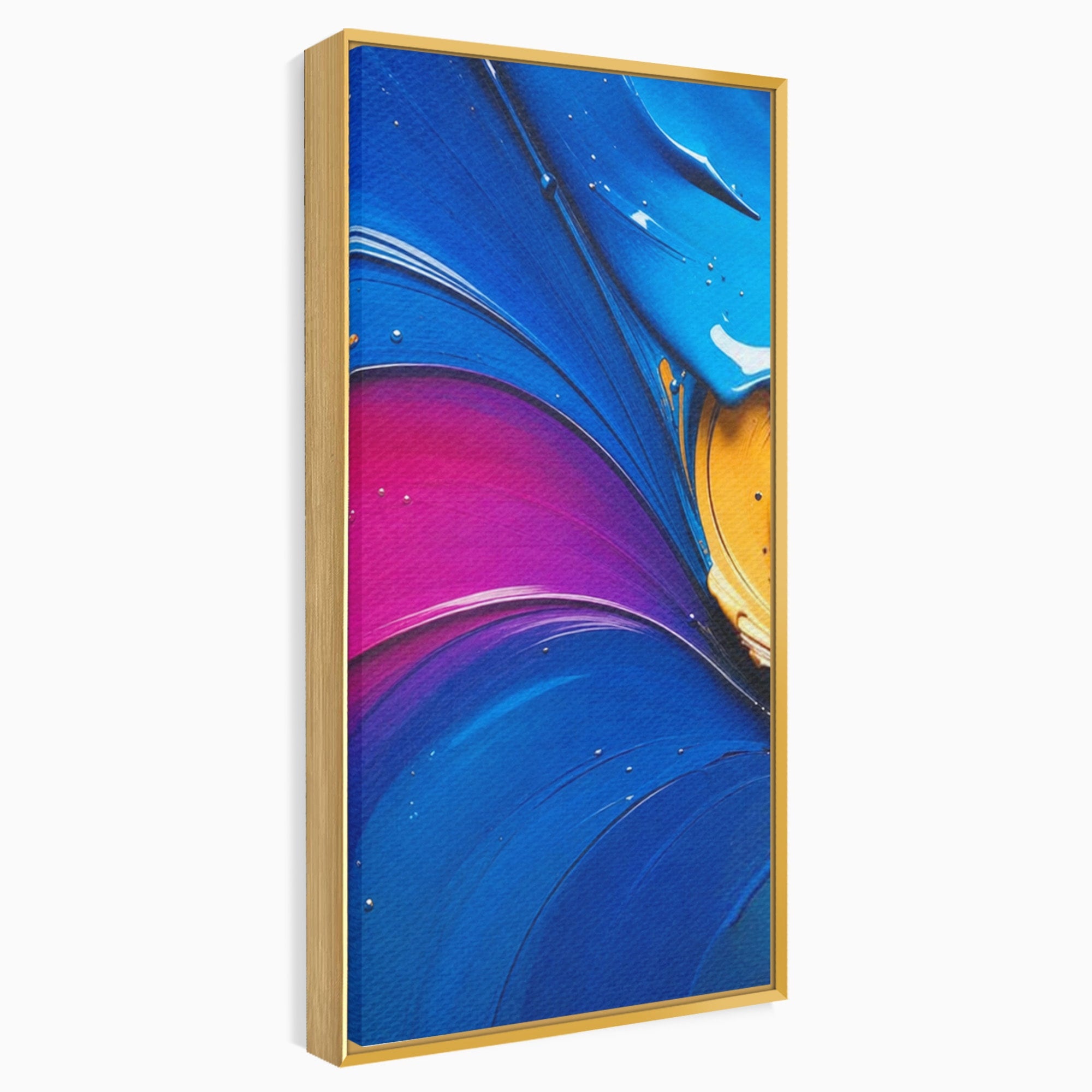 Set 3 Tablouri Canvas Premium LuxCanva® E3-1040, Aripile Vietii, Abstract, Fluid, Texturat, Aripi, Calm, Living Room, Culori vibrante