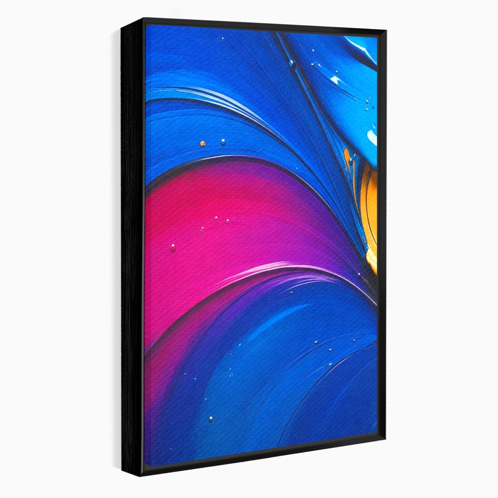 Set 3 Tablouri Canvas Premium LuxCanva® E3-1040, Aripile Vietii, Abstract, Fluid, Texturat, Aripi, Calm, Living Room, Culori vibrante