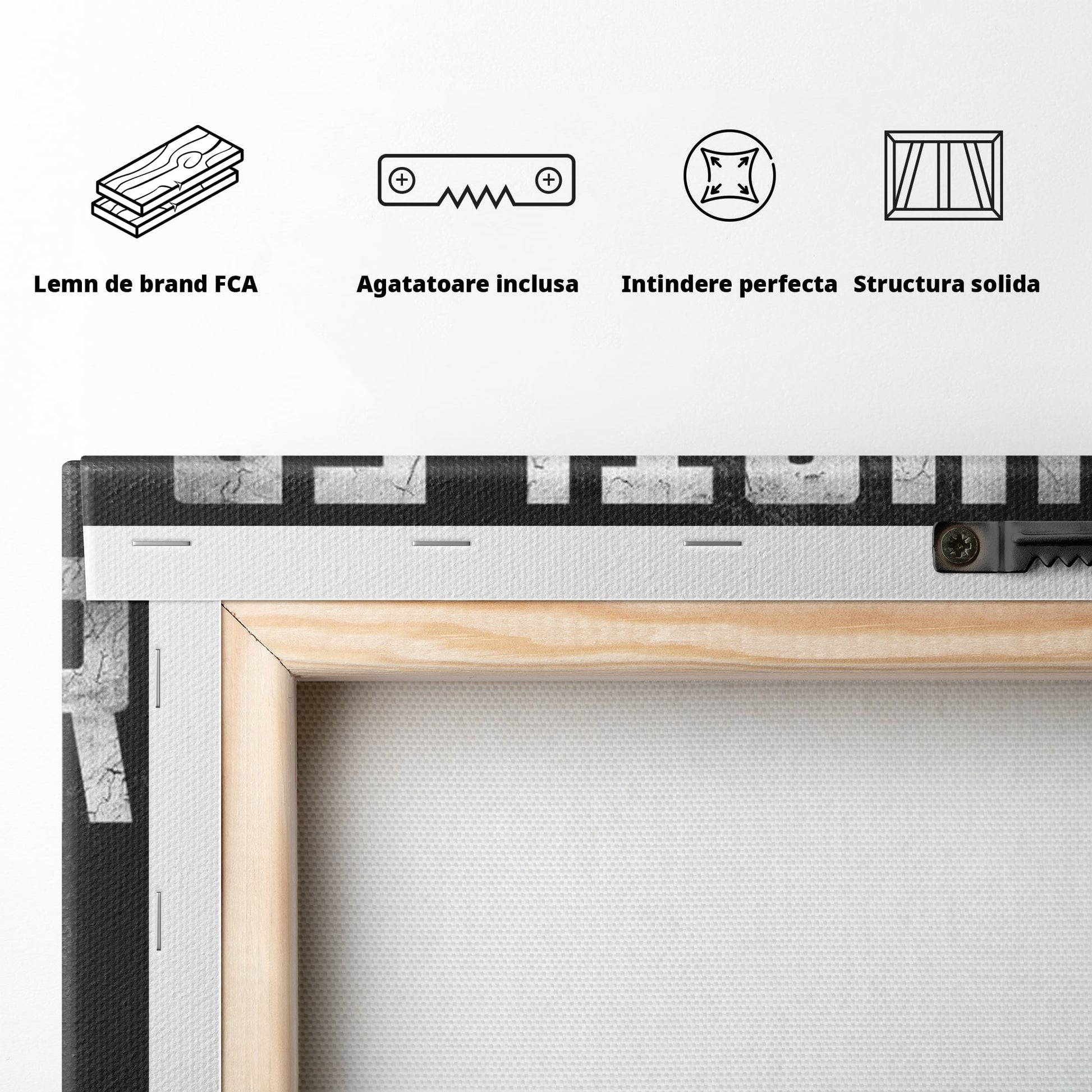 Tablou Canvas Premium LuxCanva® F1002, Gandeste ca un Invingator , Succes, Autodisciplina, Antreprenoriat, Invingator, Caini, Living Room