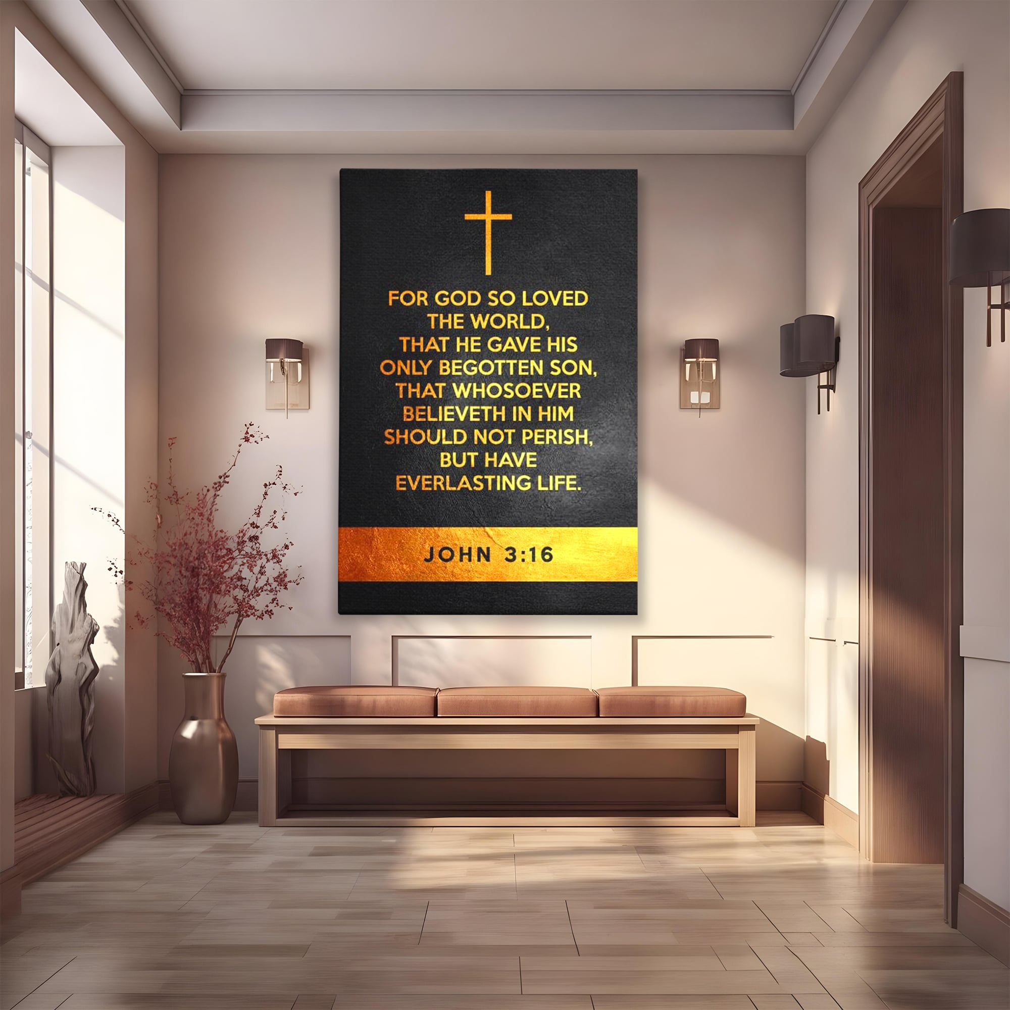 Leinwandbilder Premium LuxCanva® F1005, Die Kraft des Glaubens, Erlösung, Göttlich, Christus, Gebet, Wohnzimmer, Lebendige Farben