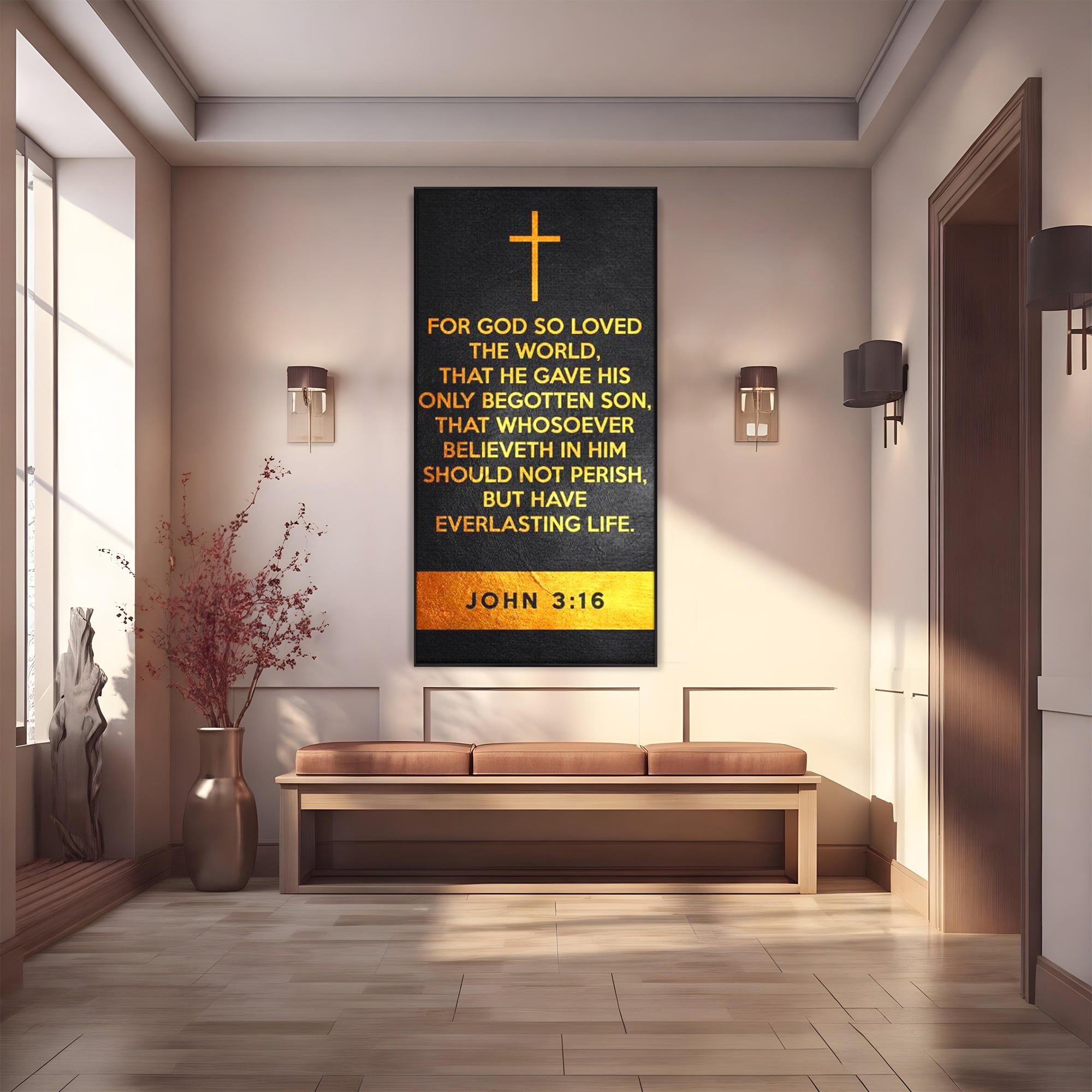 Leinwandbilder Premium LuxCanva® F1005, Die Kraft des Glaubens, Erlösung, Göttlich, Christus, Gebet, Wohnzimmer, Lebendige Farben