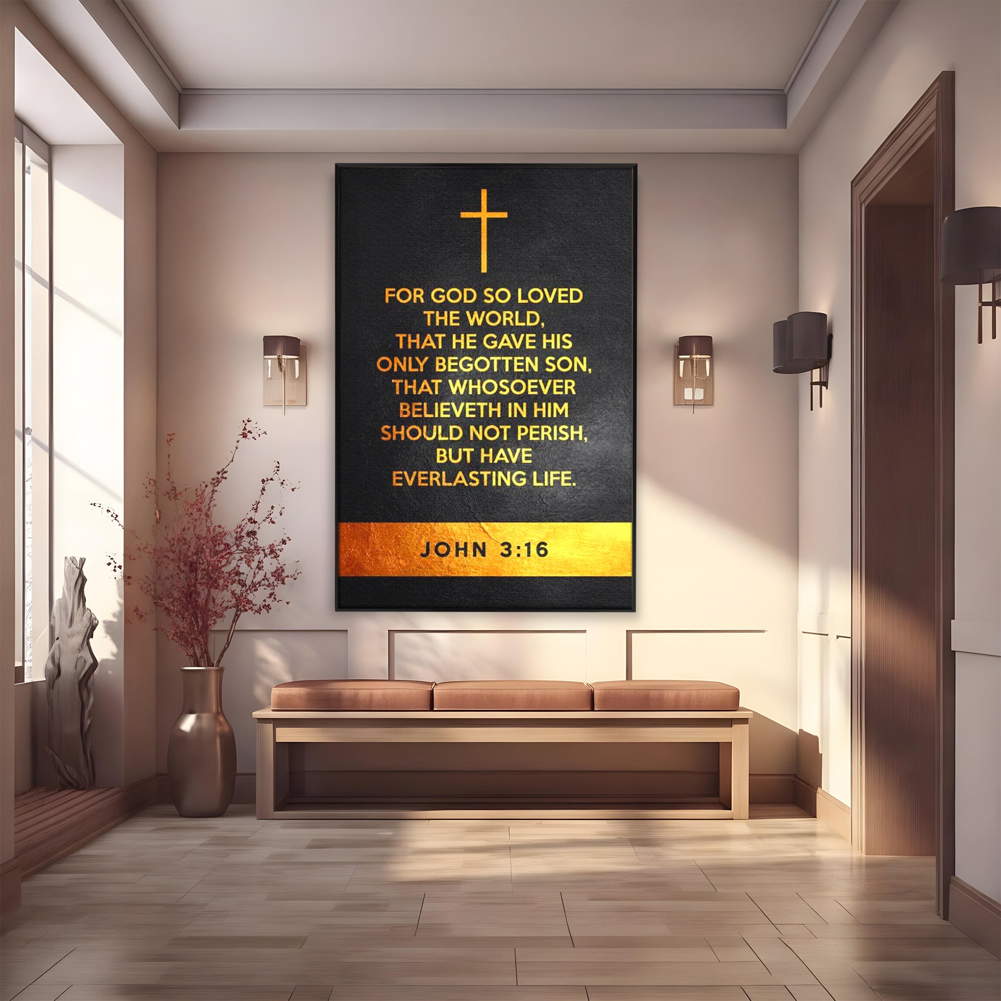 Leinwandbilder Premium LuxCanva® F1005, Die Kraft des Glaubens, Erlösung, Göttlich, Christus, Gebet, Wohnzimmer, Lebendige Farben