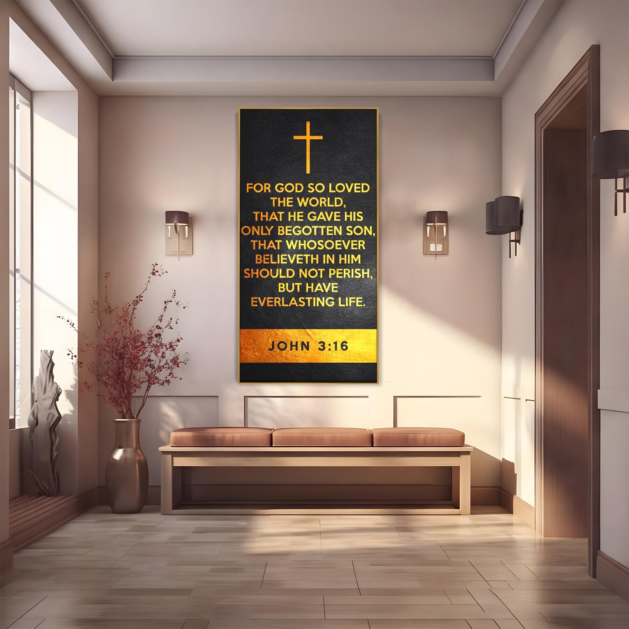 Leinwandbilder Premium LuxCanva® F1005, Die Kraft des Glaubens, Erlösung, Göttlich, Christus, Gebet, Wohnzimmer, Lebendige Farben