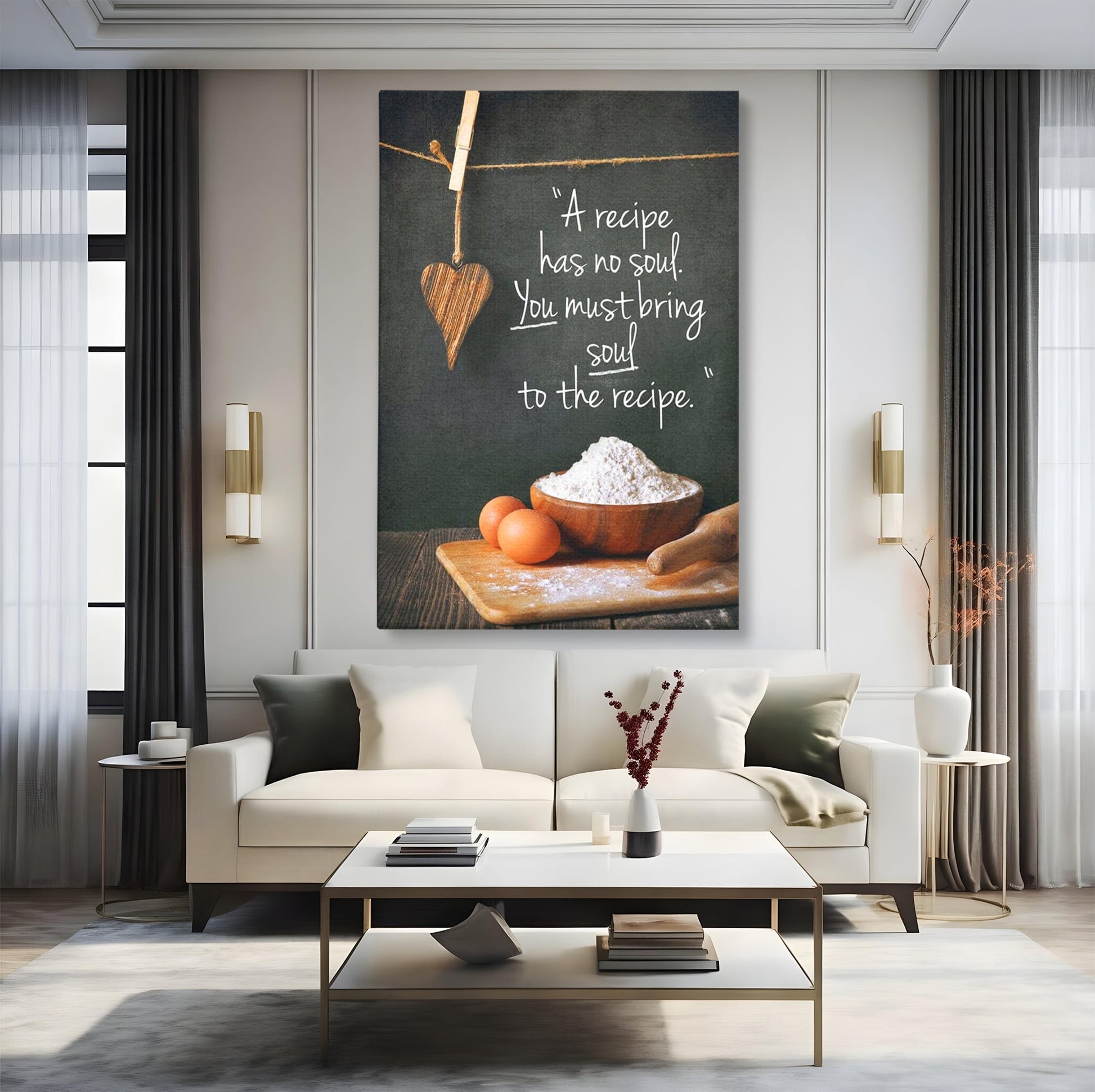Tablou Canvas Premium LuxCanva® F1006, Bucataria cu Suflet ,  Gatit, Culinar, Gastronomie, Bucatar, Retete, Living Room, Culori vibrante