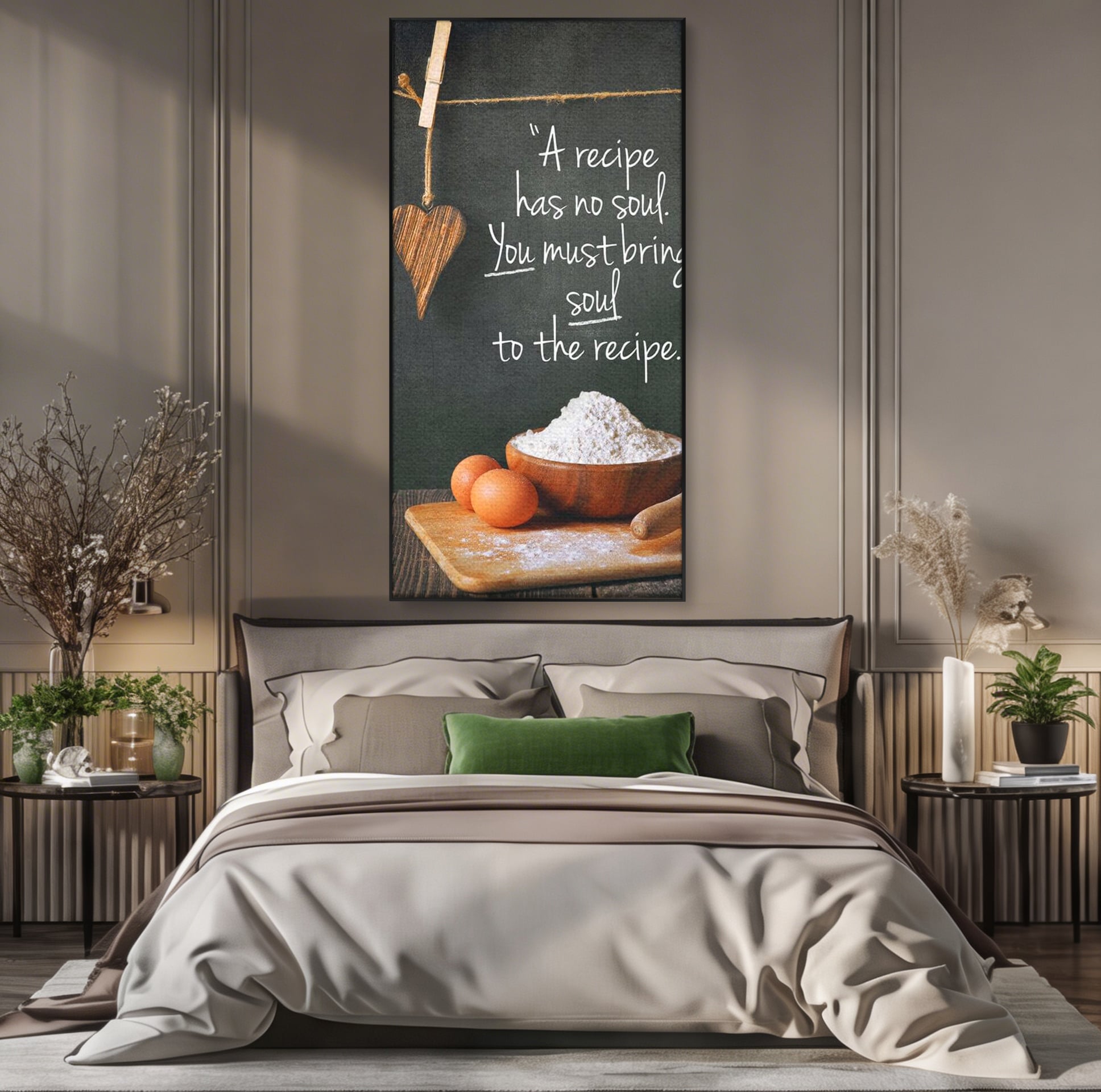 Tablou Canvas Premium LuxCanva® F1006, Bucataria cu Suflet ,  Gatit, Culinar, Gastronomie, Bucatar, Retete, Living Room, Culori vibrante