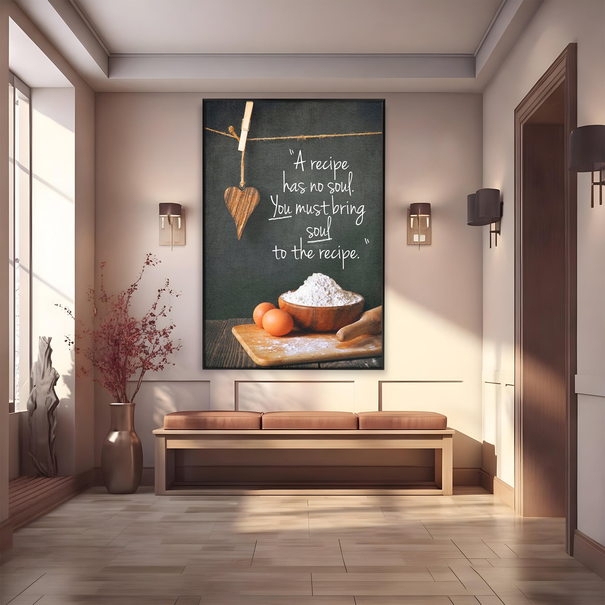 Tablou Canvas Premium LuxCanva® F1006, Bucataria cu Suflet ,  Gatit, Culinar, Gastronomie, Bucatar, Retete, Living Room, Culori vibrante