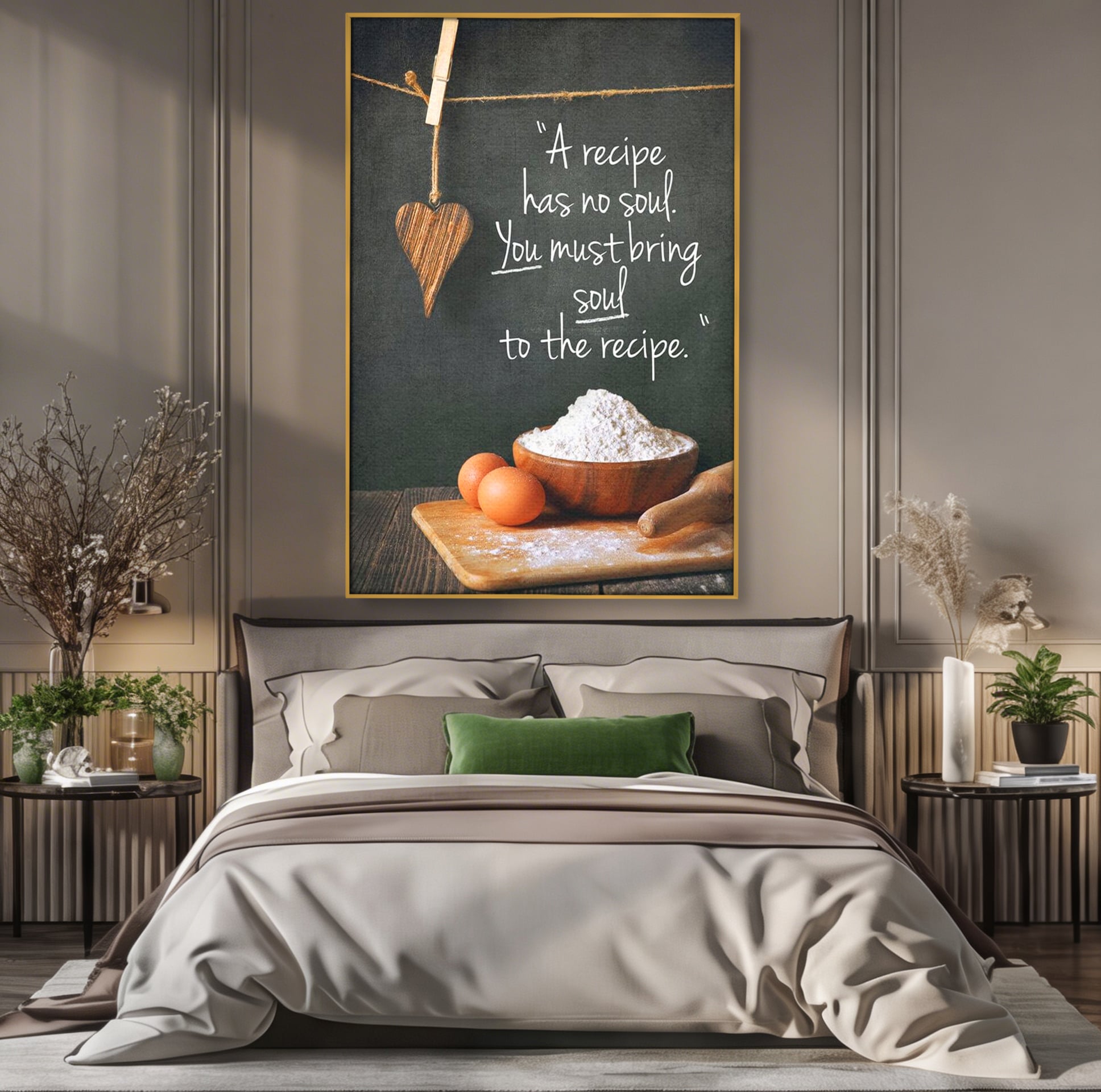 Tablou Canvas Premium LuxCanva® F1006, Bucataria cu Suflet ,  Gatit, Culinar, Gastronomie, Bucatar, Retete, Living Room, Culori vibrante