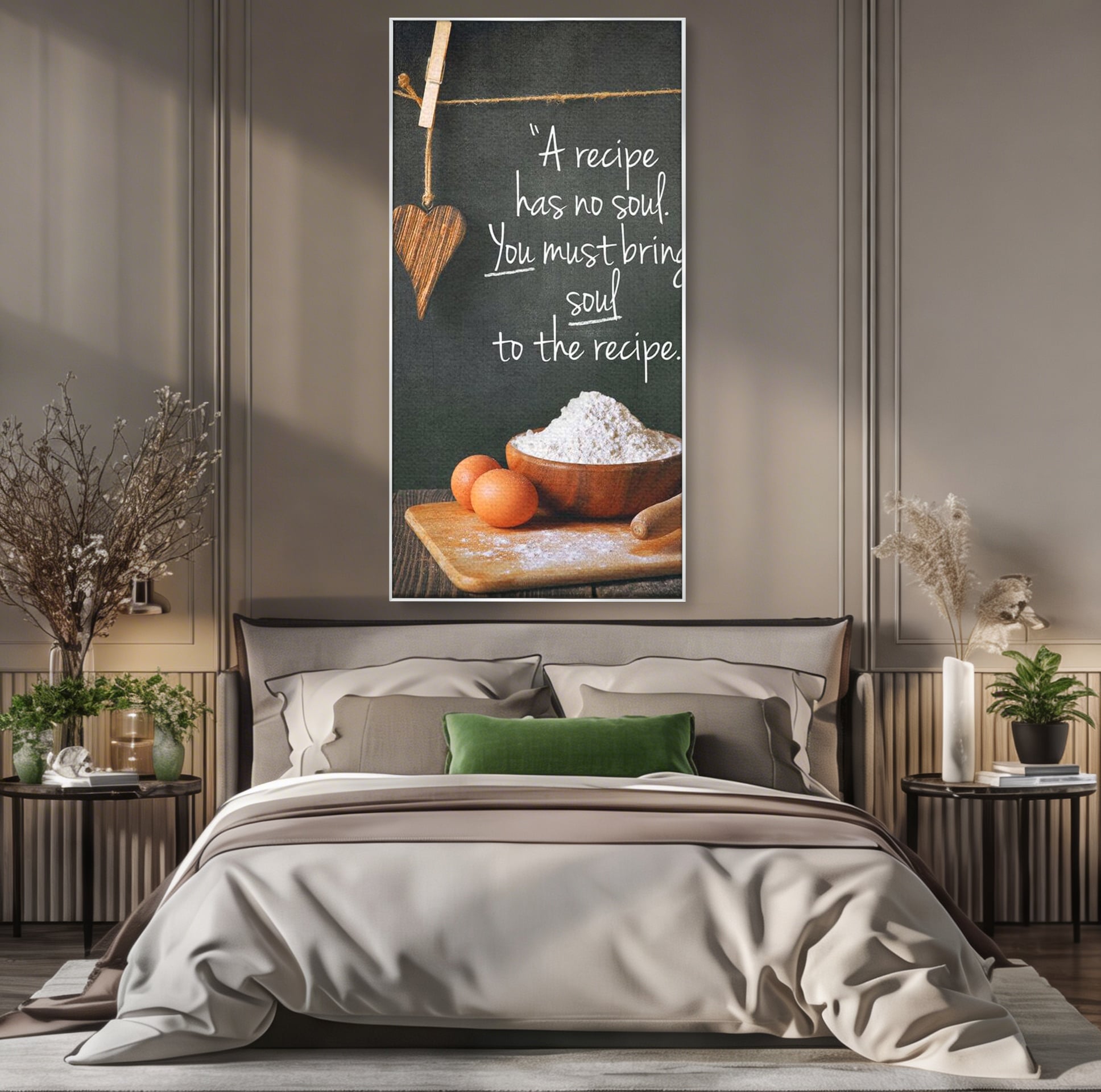 Tablou Canvas Premium LuxCanva® F1006, Bucataria cu Suflet ,  Gatit, Culinar, Gastronomie, Bucatar, Retete, Living Room, Culori vibrante
