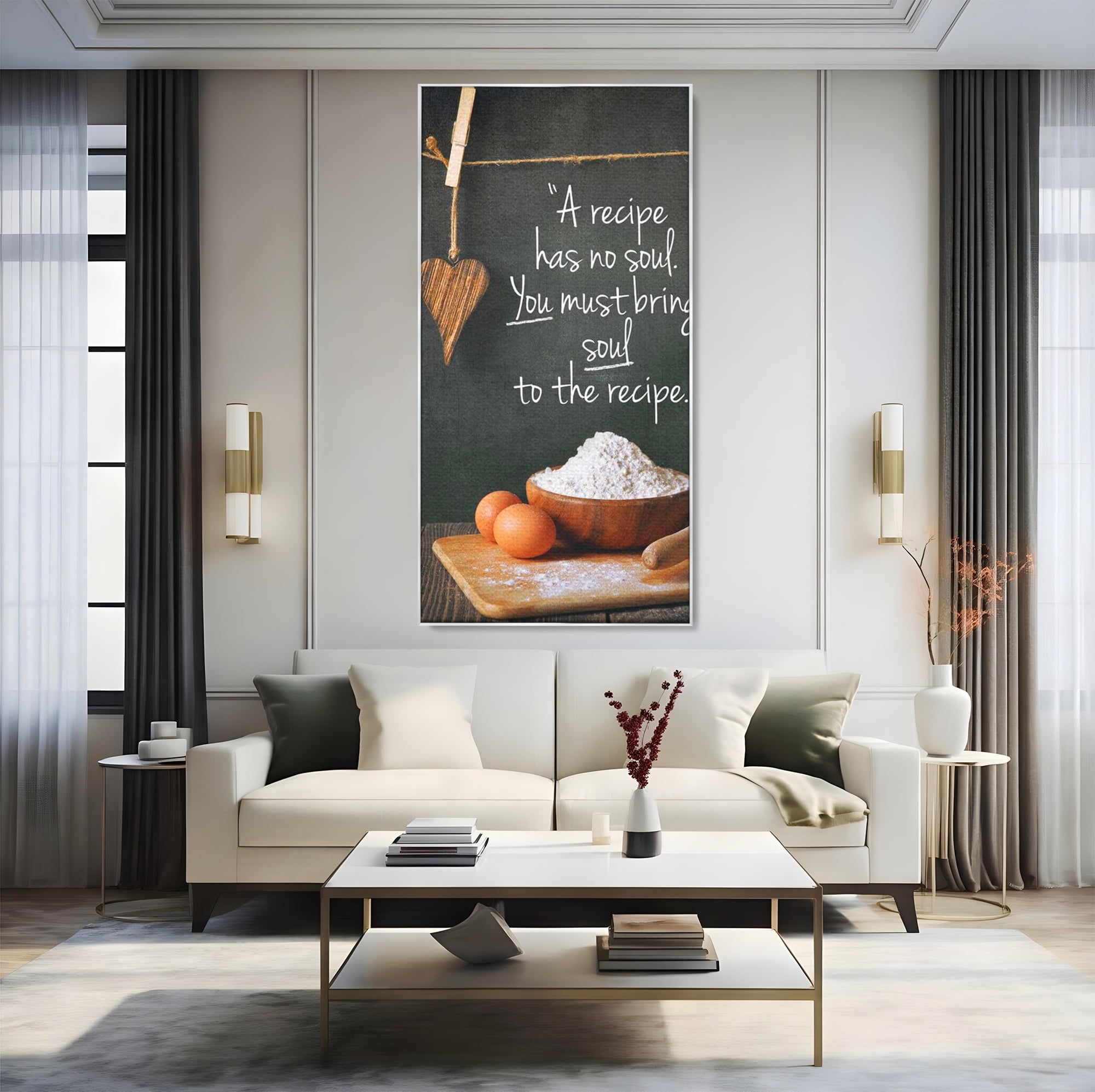 Tablou Canvas Premium LuxCanva® F1006, Bucataria cu Suflet ,  Gatit, Culinar, Gastronomie, Bucatar, Retete, Living Room, Culori vibrante