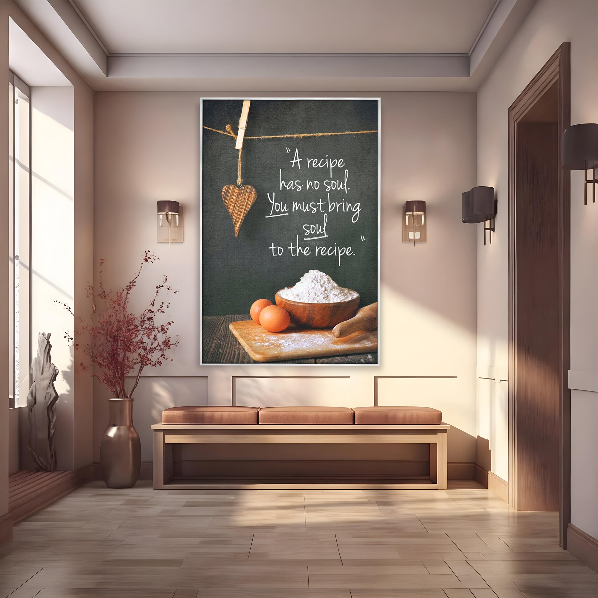 Tablou Canvas Premium LuxCanva® F1006, Bucataria cu Suflet ,  Gatit, Culinar, Gastronomie, Bucatar, Retete, Living Room, Culori vibrante