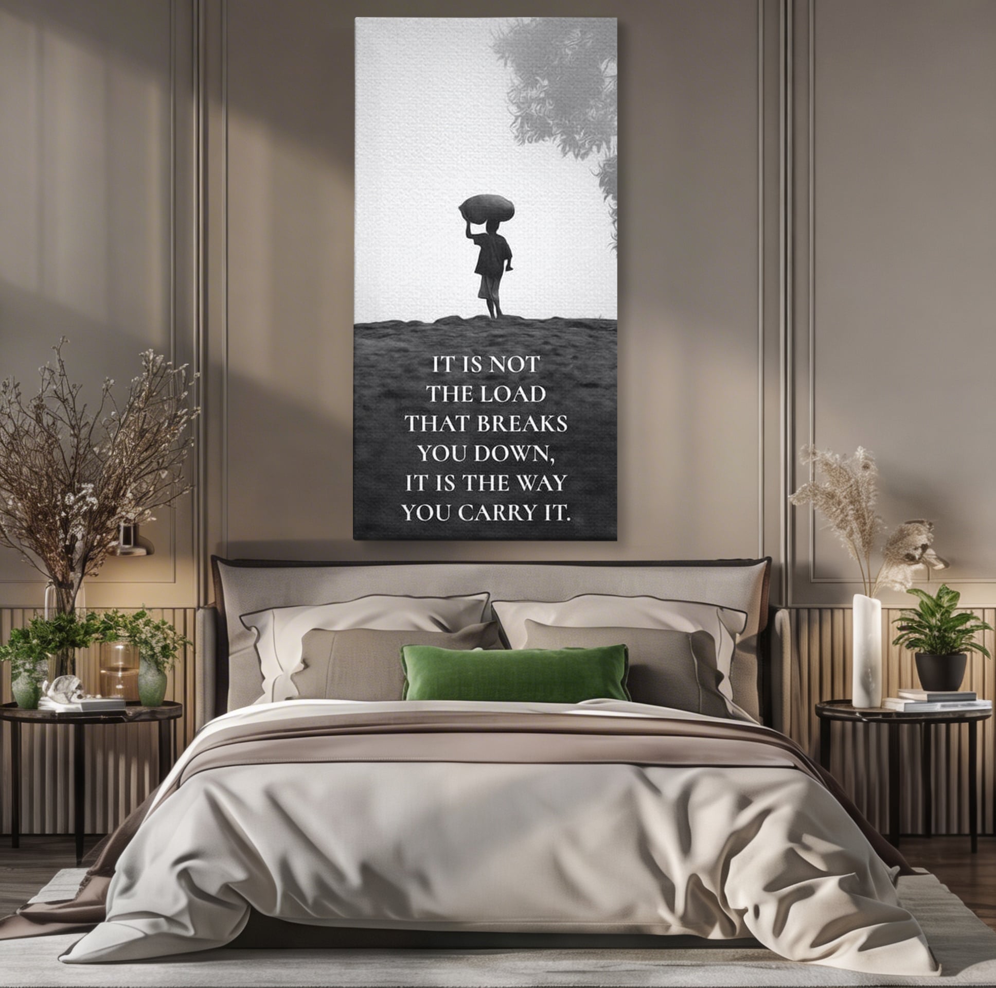 Tablou Canvas Premium LuxCanva® F1007, Puterea de a Merge Inainte , Povara, Demnitate, Echilibru, Forta, Intelepciune, Living, Birou, Culori vibrante