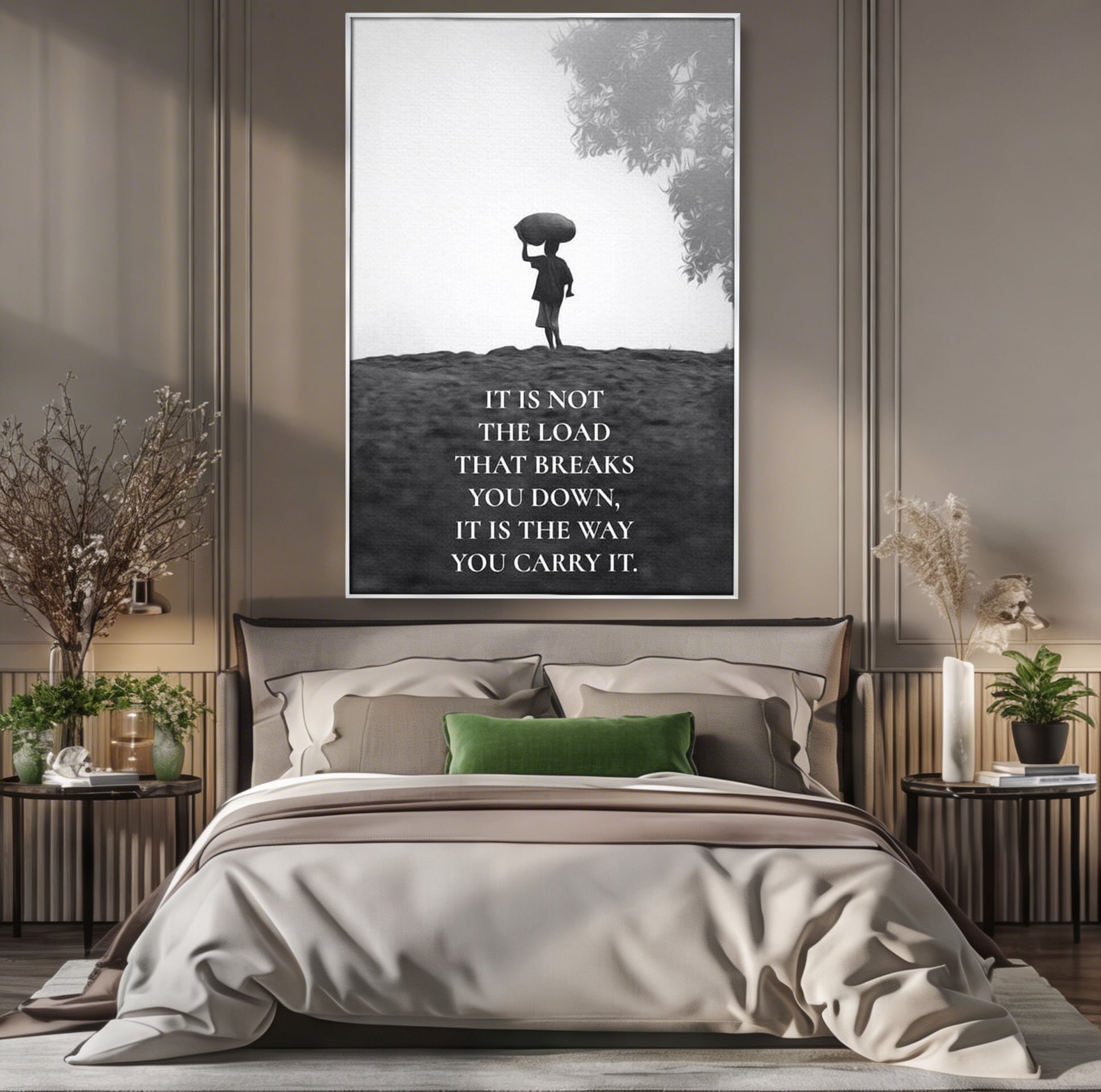 Tablou Canvas Premium LuxCanva® F1007, Puterea de a Merge Inainte , Povara, Demnitate, Echilibru, Forta, Intelepciune, Living, Birou, Culori vibrante