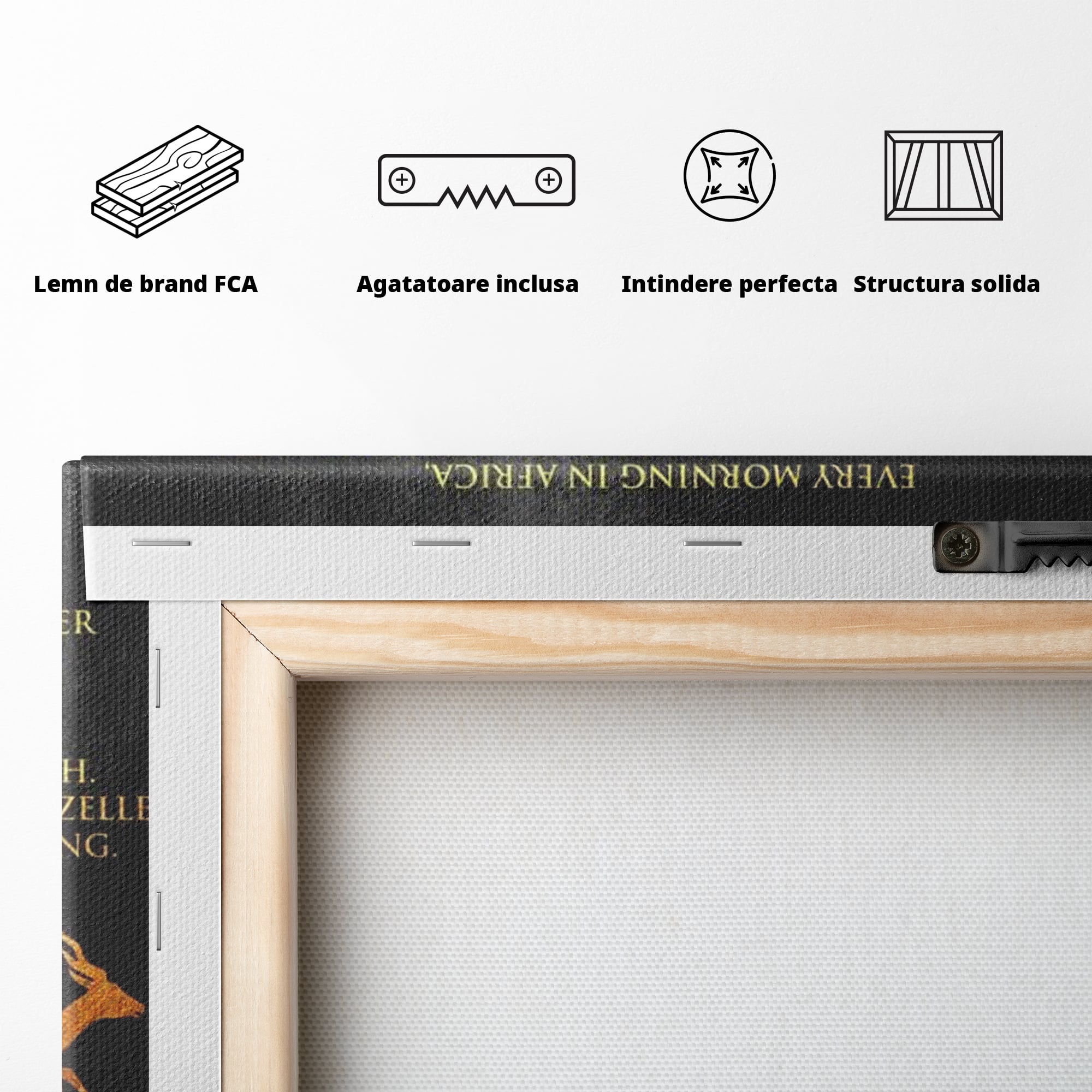 Tablou Canvas Premium LuxCanva® F1009, Instinctul Supravietuirii , Competitie, Viteza, Rezistenta, Lupta, Leu, Gazela, Living, Birou, Culori vibrante