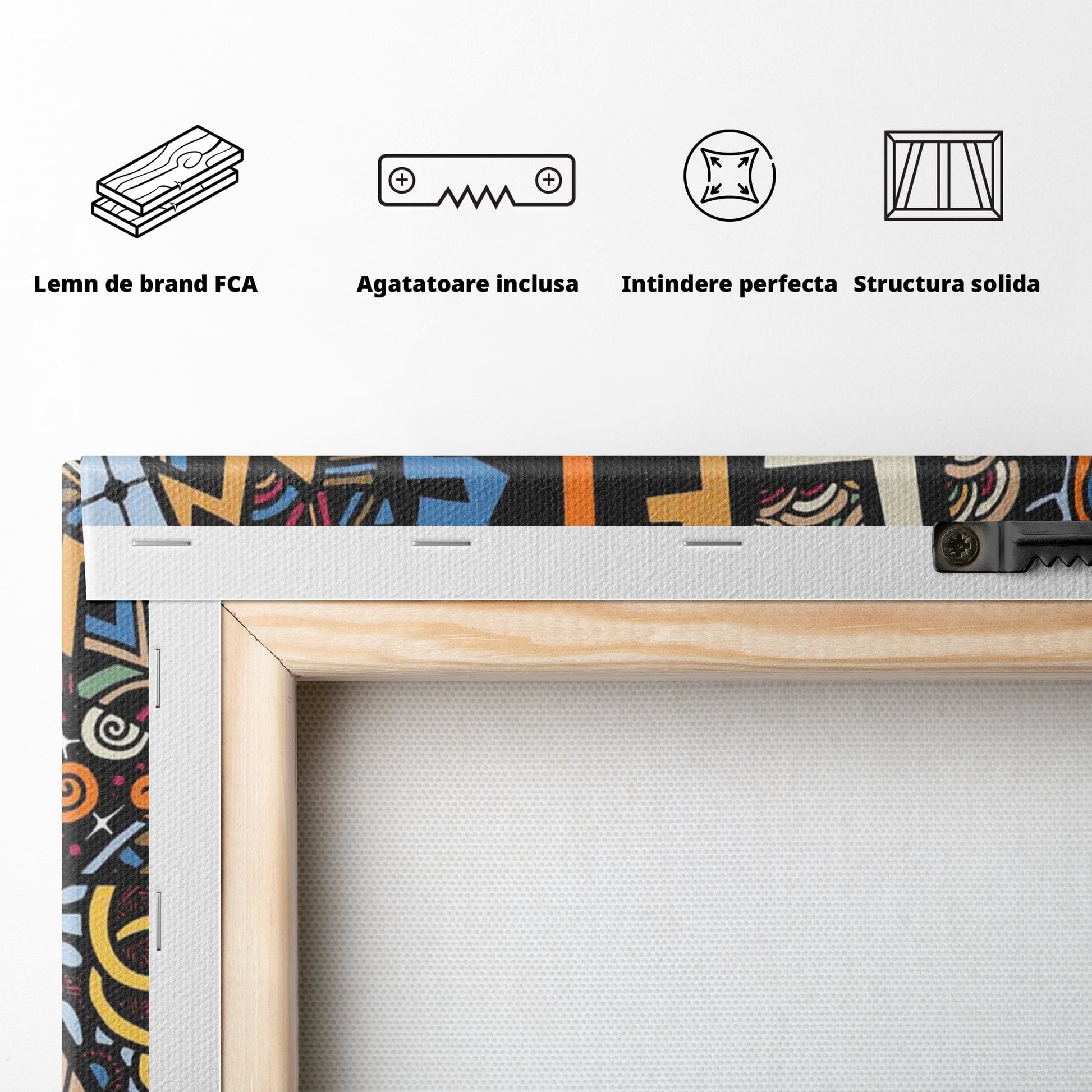 Tablou Canvas Premium LuxCanva® F1010, Pauza de Cafea ,  Energie, Aroma, Mireasma, Cafenea, Pauza, Socializare, Living, Birou, Culori vibrante
