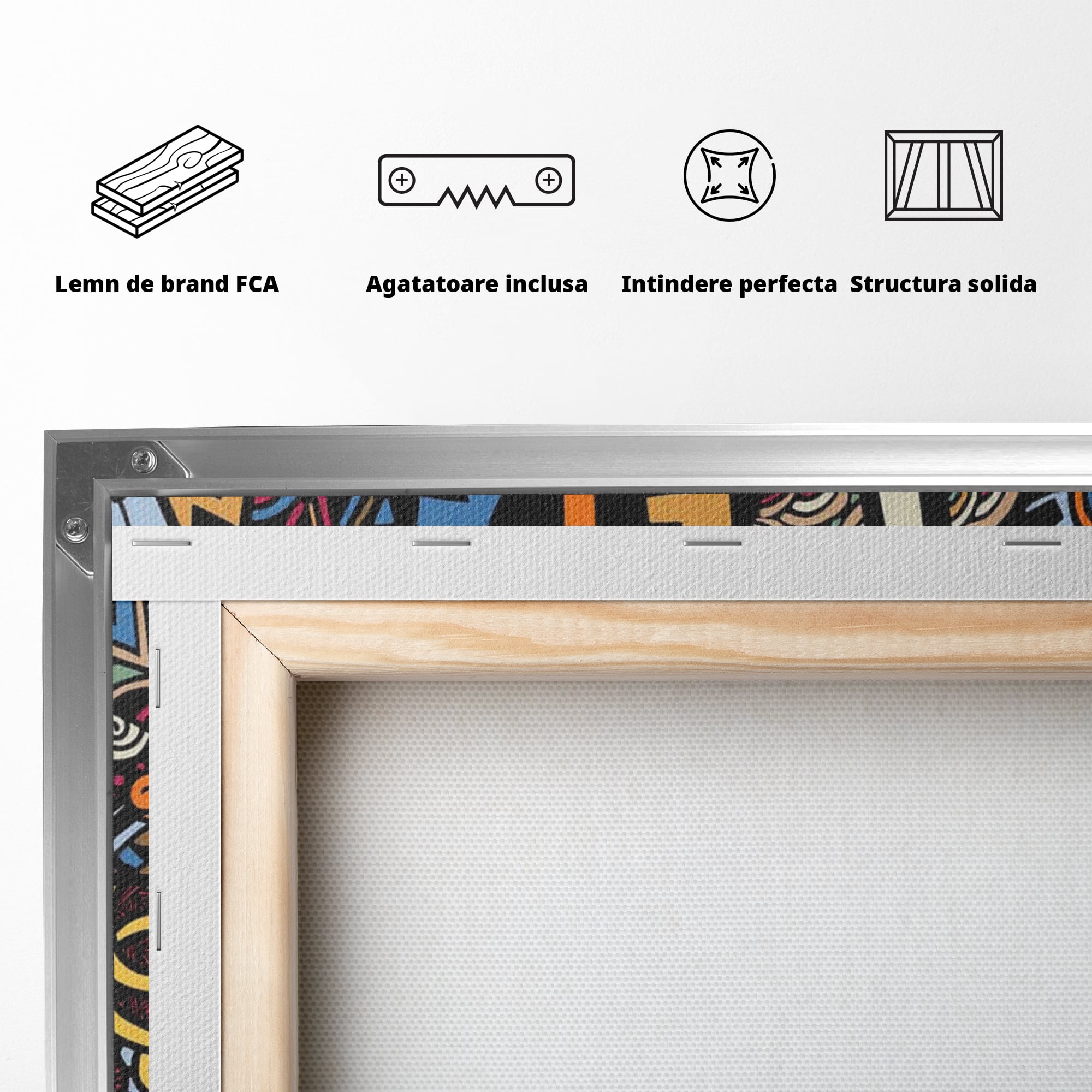 Tablou Canvas Premium LuxCanva® F1010, Pauza de Cafea ,  Energie, Aroma, Mireasma, Cafenea, Pauza, Socializare, Living, Birou, Culori vibrante
