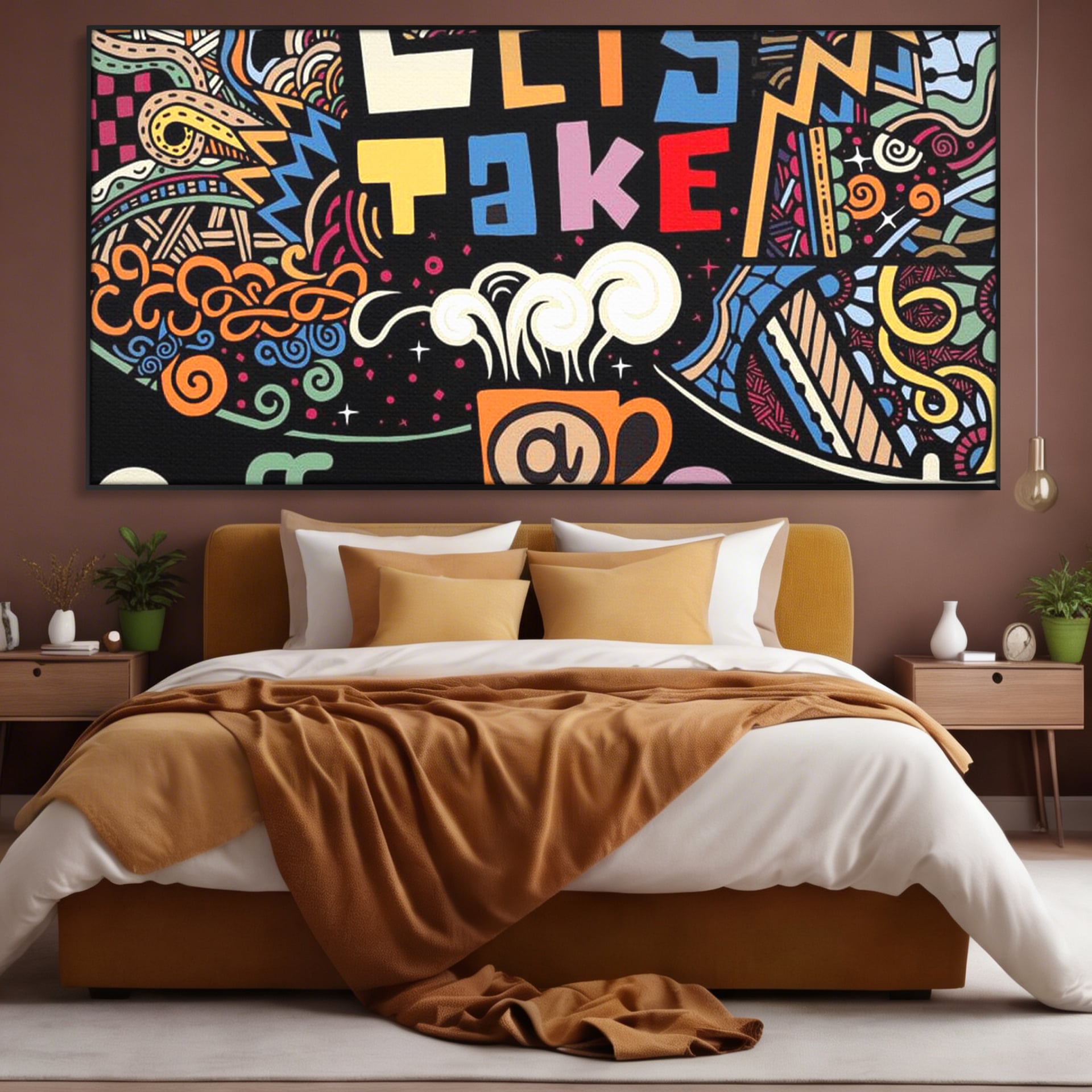Tablou Canvas Premium LuxCanva® F1010, Pauza de Cafea ,  Energie, Aroma, Mireasma, Cafenea, Pauza, Socializare, Living, Birou, Culori vibrante
