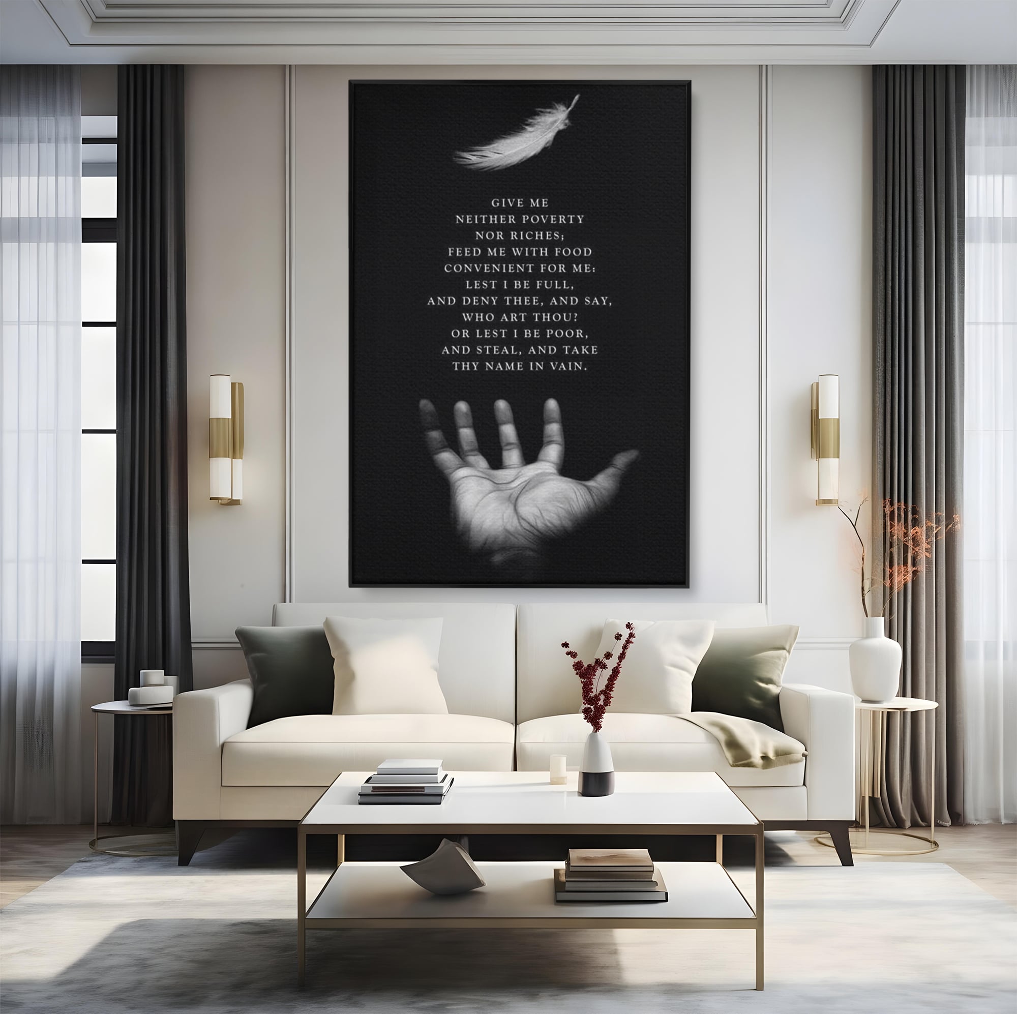 Tablou Canvas Premium LuxCanva® F1011, Echilibrul Vietii , Spiritual, Smerenie, Profunzime, Credinta, Rugaciune, Living, Birou, Culori vibrante