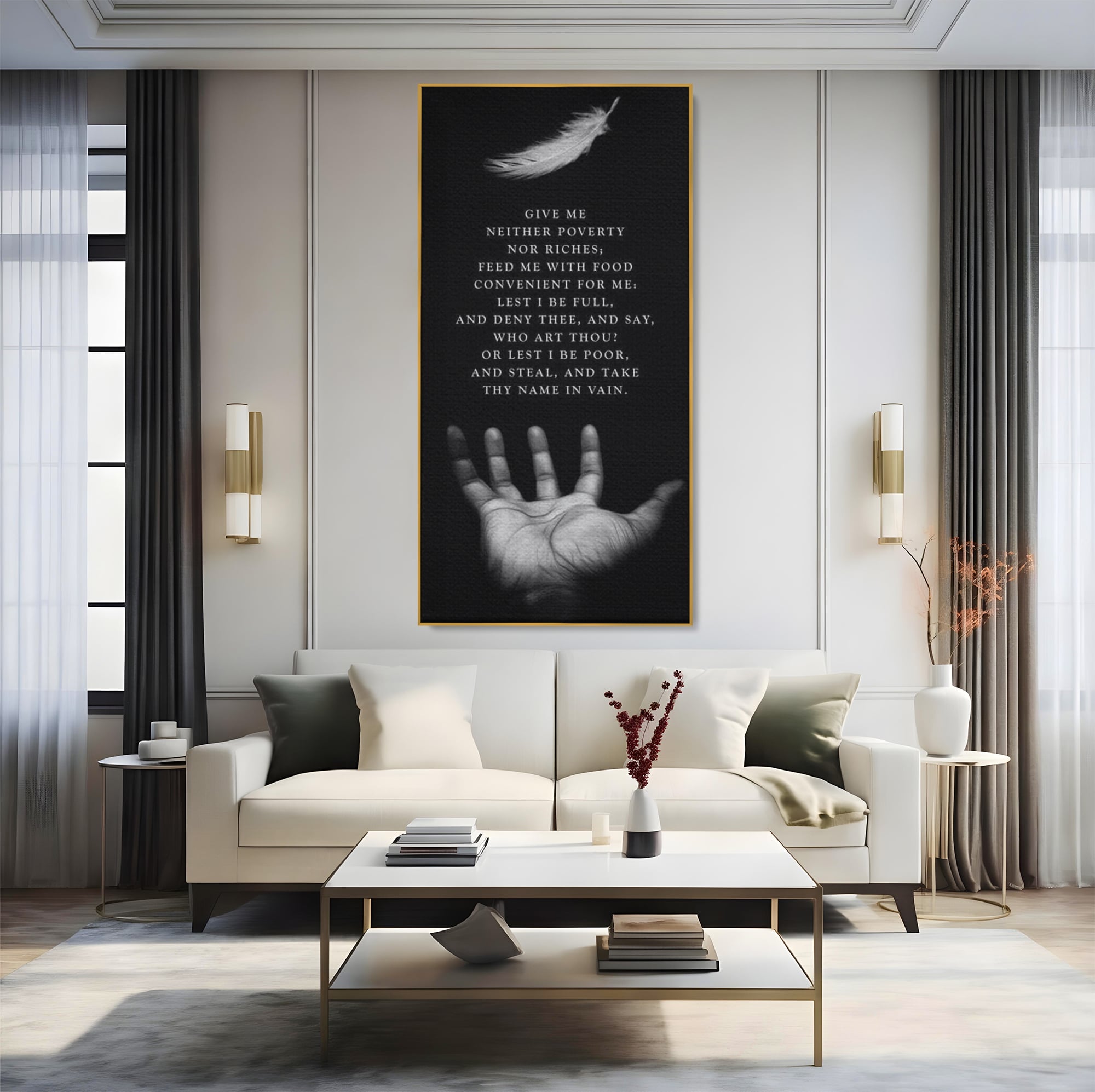 Tablou Canvas Premium LuxCanva® F1011, Echilibrul Vietii , Spiritual, Smerenie, Profunzime, Credinta, Rugaciune, Living, Birou, Culori vibrante