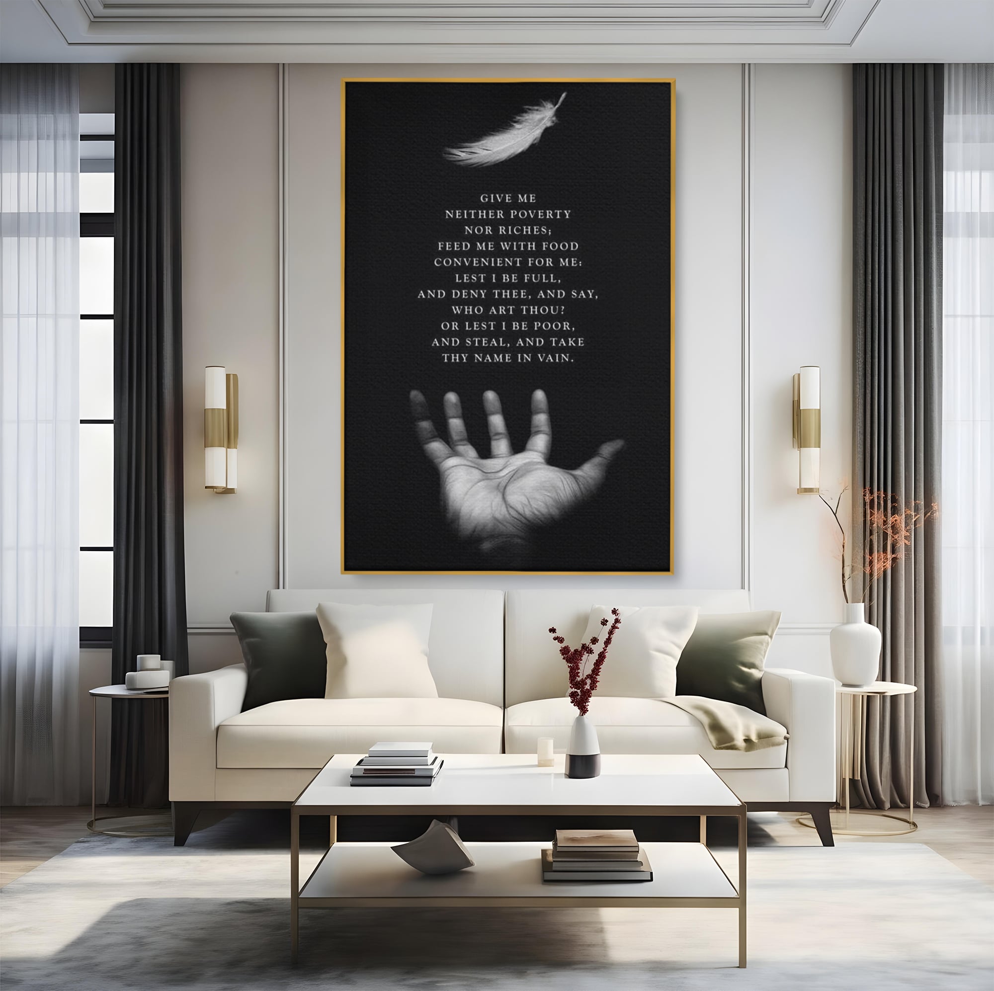 Tablou Canvas Premium LuxCanva® F1011, Echilibrul Vietii , Spiritual, Smerenie, Profunzime, Credinta, Rugaciune, Living, Birou, Culori vibrante
