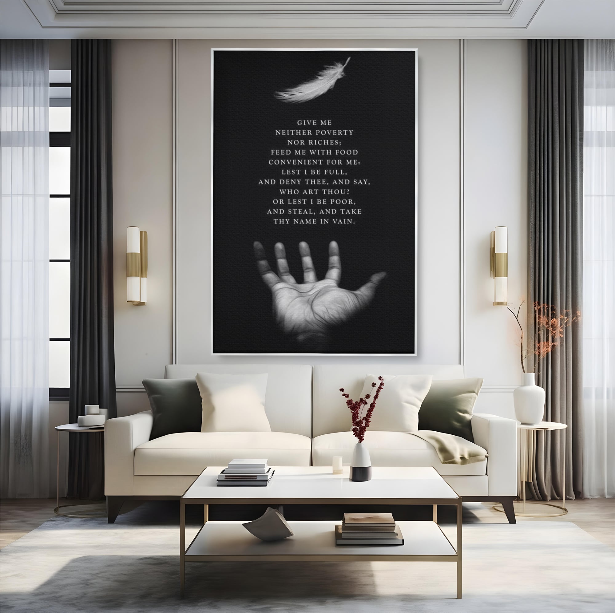 Tablou Canvas Premium LuxCanva® F1011, Echilibrul Vietii , Spiritual, Smerenie, Profunzime, Credinta, Rugaciune, Living, Birou, Culori vibrante