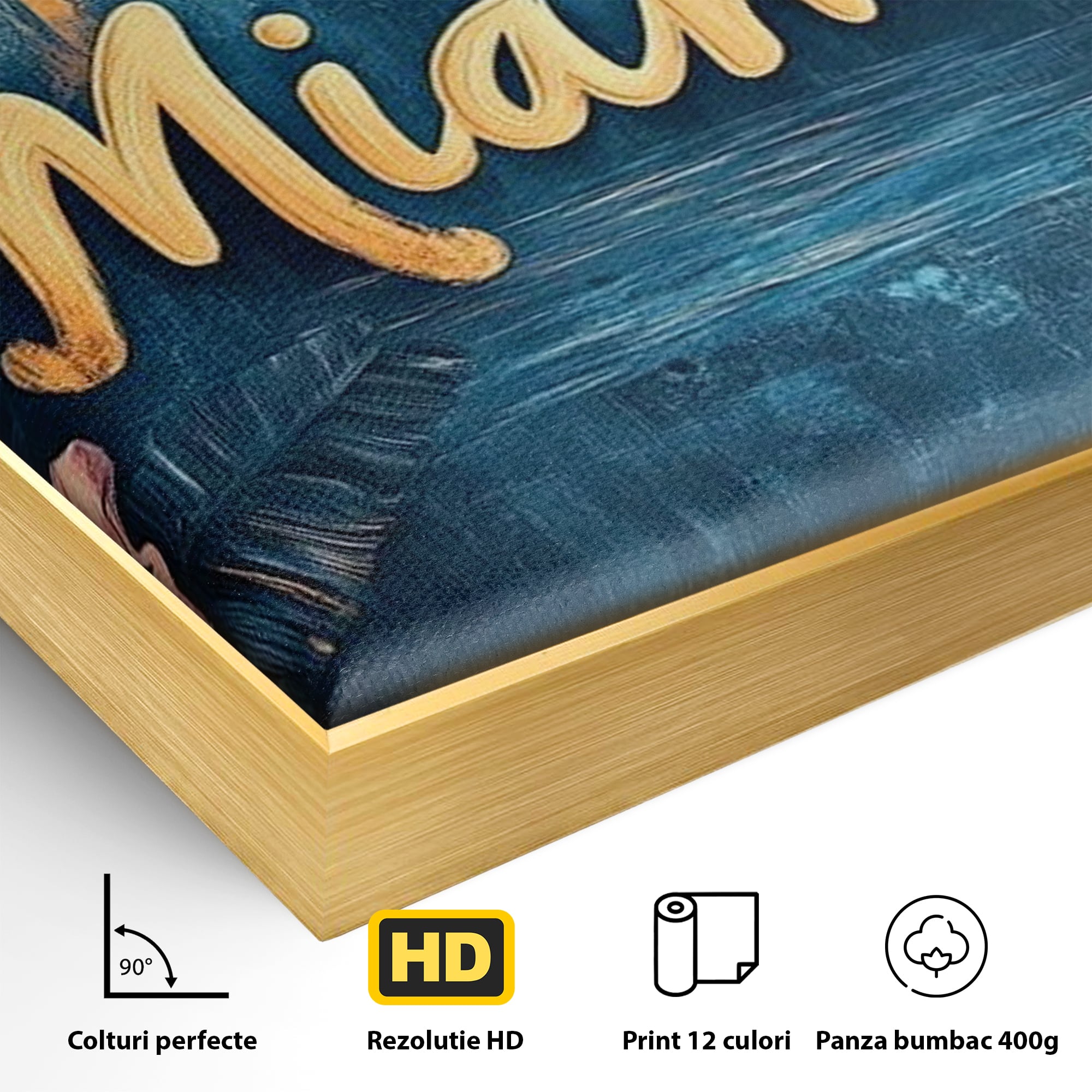 Tablou Canvas Premium LuxCanva® F1012, Miami, Orasul Soarelui , Tropical, Exotic, Apus, Vacanta, Florida, Distractie, Living, Birou, Culori vibrante