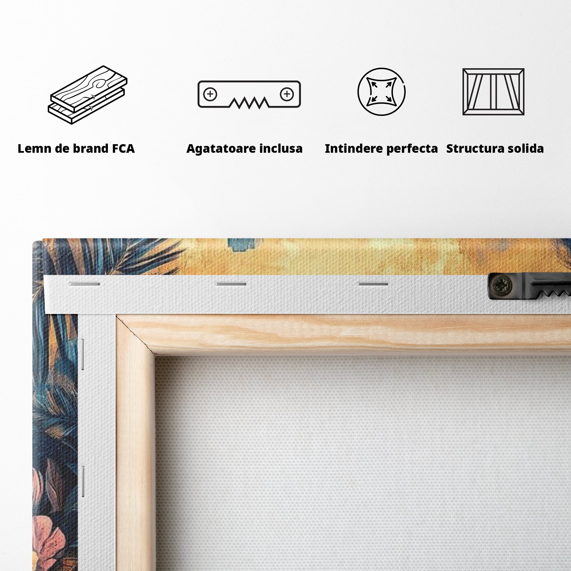 Tablou Canvas Premium LuxCanva® F1012, Miami, Orasul Soarelui , Tropical, Exotic, Apus, Vacanta, Florida, Distractie, Living, Birou, Culori vibrante