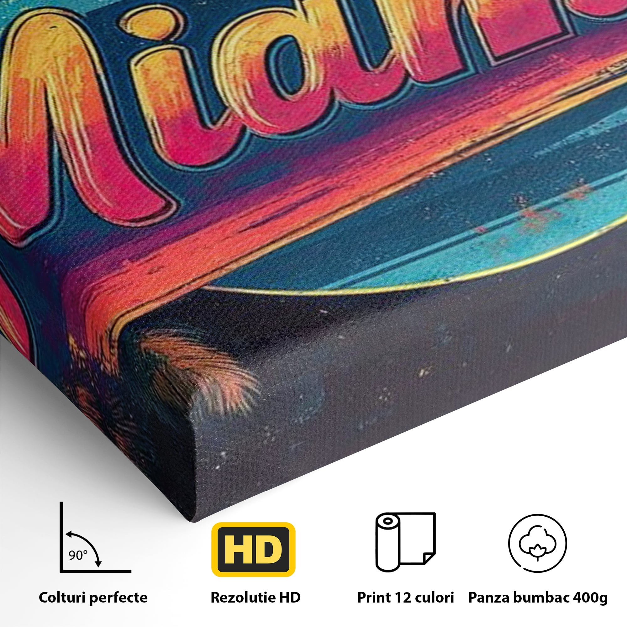 Tablou Canvas Premium LuxCanva® F1013, Traieste Visul Miami , Soare, Oras, Relaxare, Distractie, Vintage, Vibe, Living, Birou, Culori vibrante