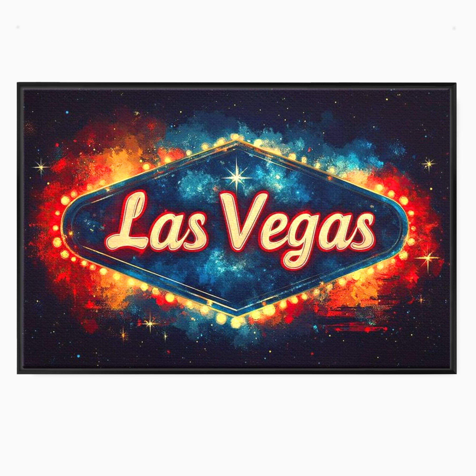 Tablou Canvas Premium LuxCanva® F1014, Viva Las Vegas , Exuberanta, Lux, Cazino, Spectacol, Adrenalina, Living, Birou, Culori vibrante