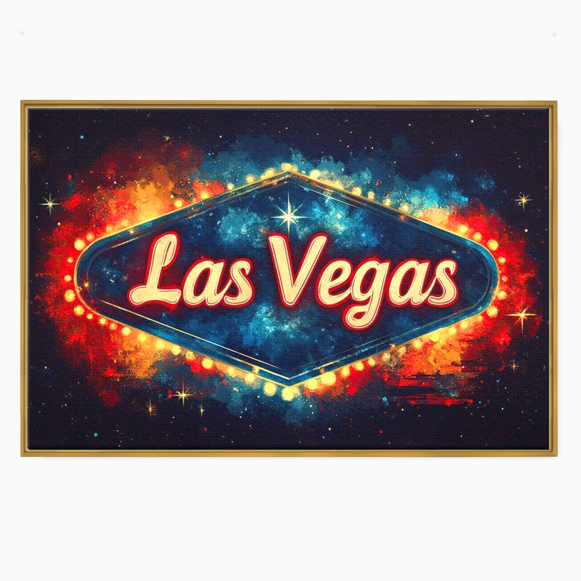 Tablou Canvas Premium LuxCanva® F1014, Viva Las Vegas , Exuberanta, Lux, Cazino, Spectacol, Adrenalina, Living, Birou, Culori vibrante