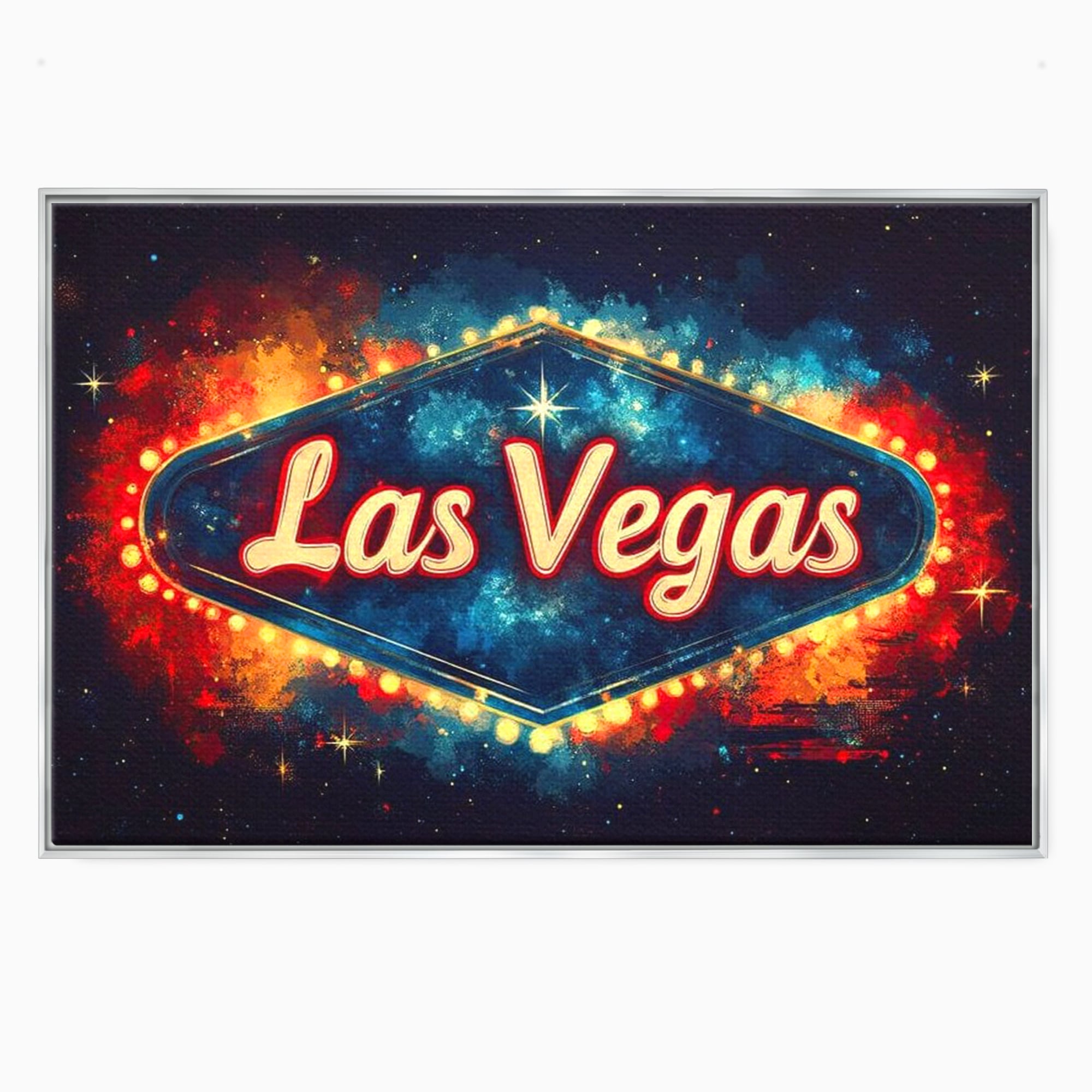 Tablou Canvas Premium LuxCanva® F1014, Viva Las Vegas , Exuberanta, Lux, Cazino, Spectacol, Adrenalina, Living, Birou, Culori vibrante