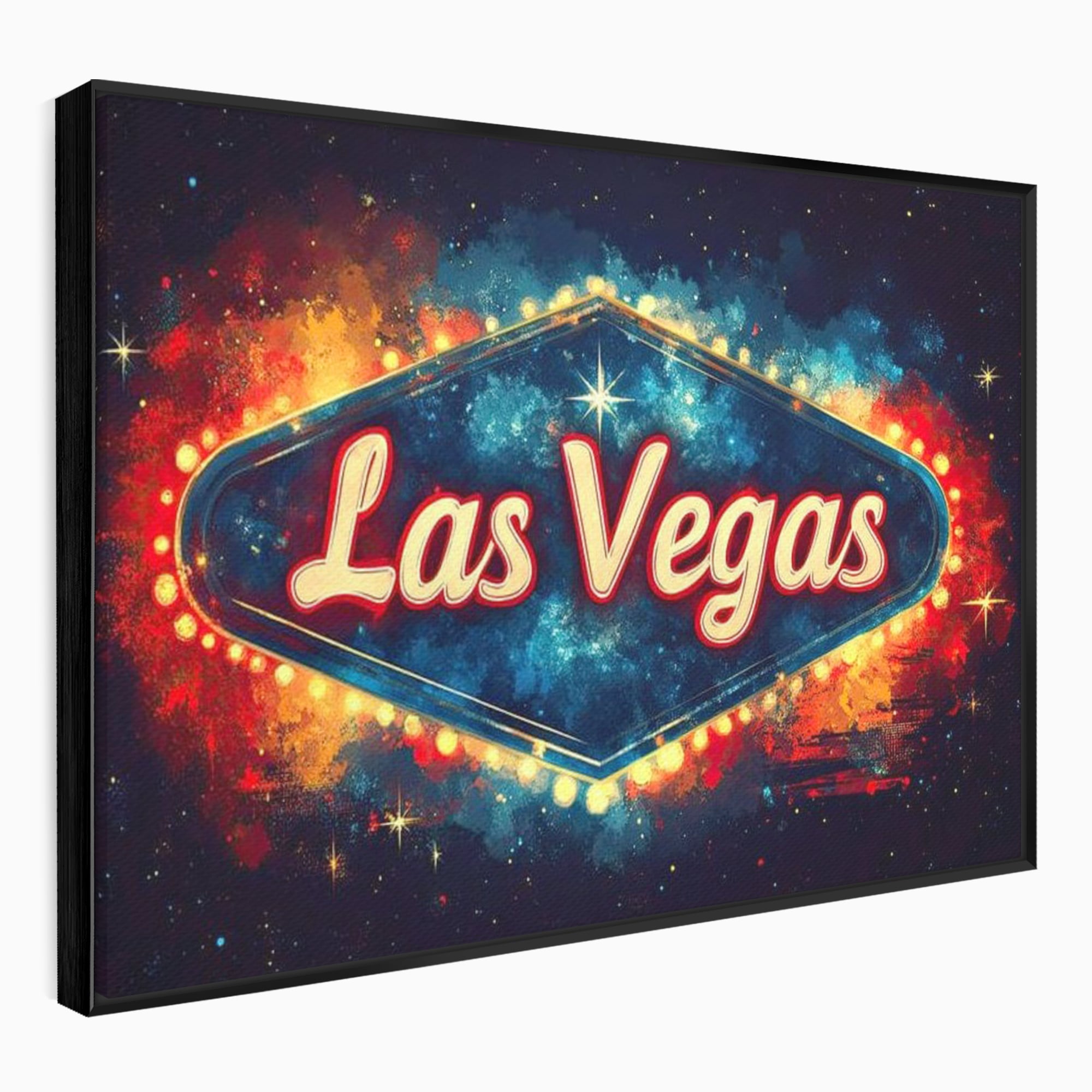 Tablou Canvas Premium LuxCanva® F1014, Viva Las Vegas , Exuberanta, Lux, Cazino, Spectacol, Adrenalina, Living, Birou, Culori vibrante