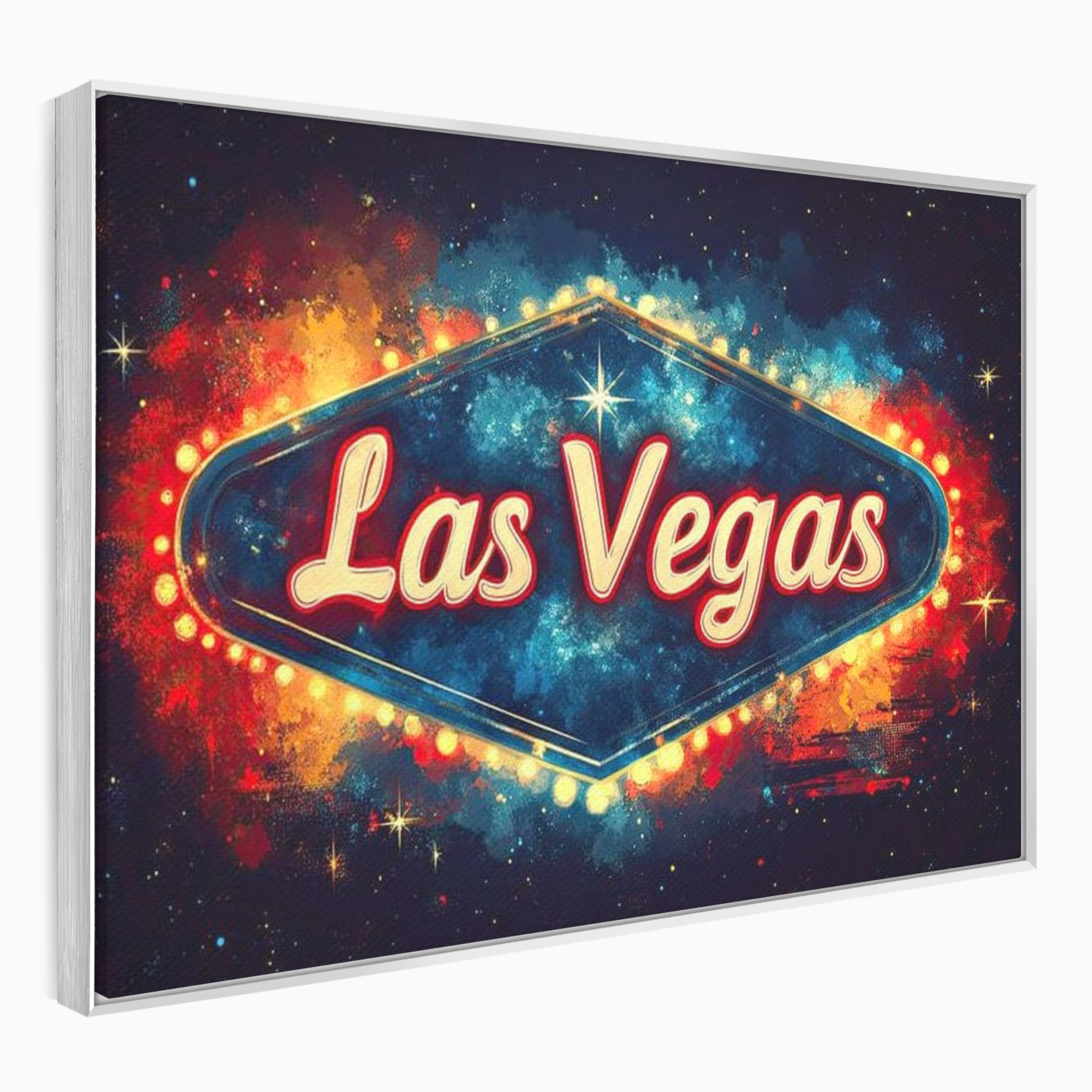 Tablou Canvas Premium LuxCanva® F1014, Viva Las Vegas , Exuberanta, Lux, Cazino, Spectacol, Adrenalina, Living, Birou, Culori vibrante