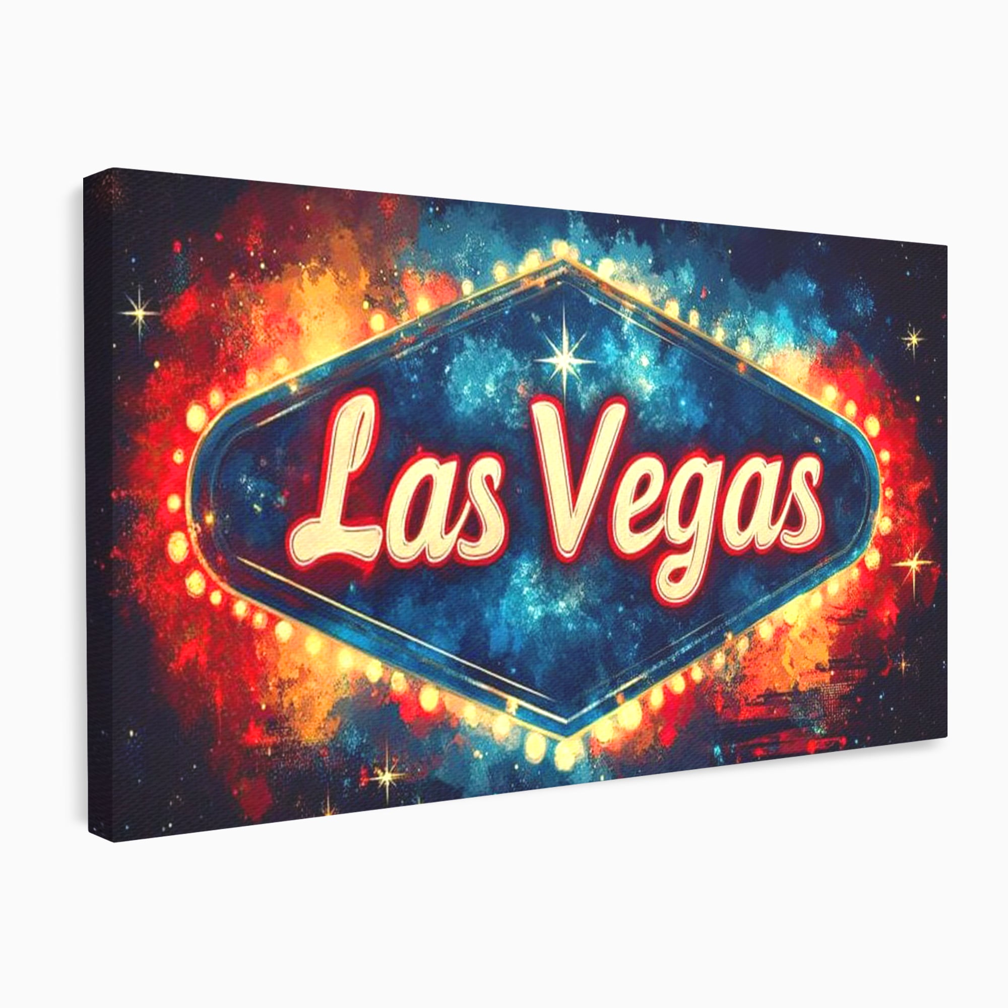 Tablou Canvas Premium LuxCanva® F1014, Viva Las Vegas , Exuberanta, Lux, Cazino, Spectacol, Adrenalina, Living, Birou, Culori vibrante